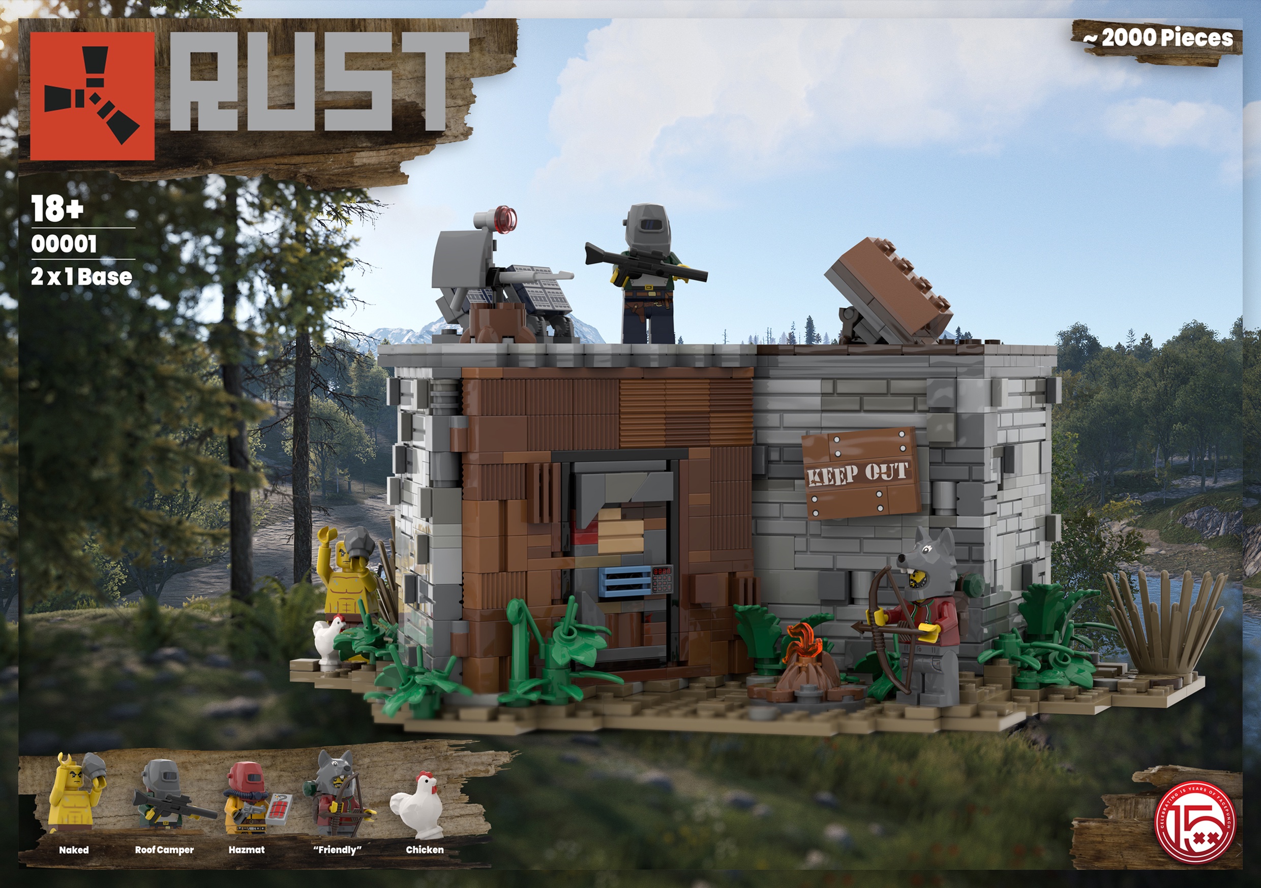 Unofficial Fan-Made Rust 2 x 1 Base Lego Creation