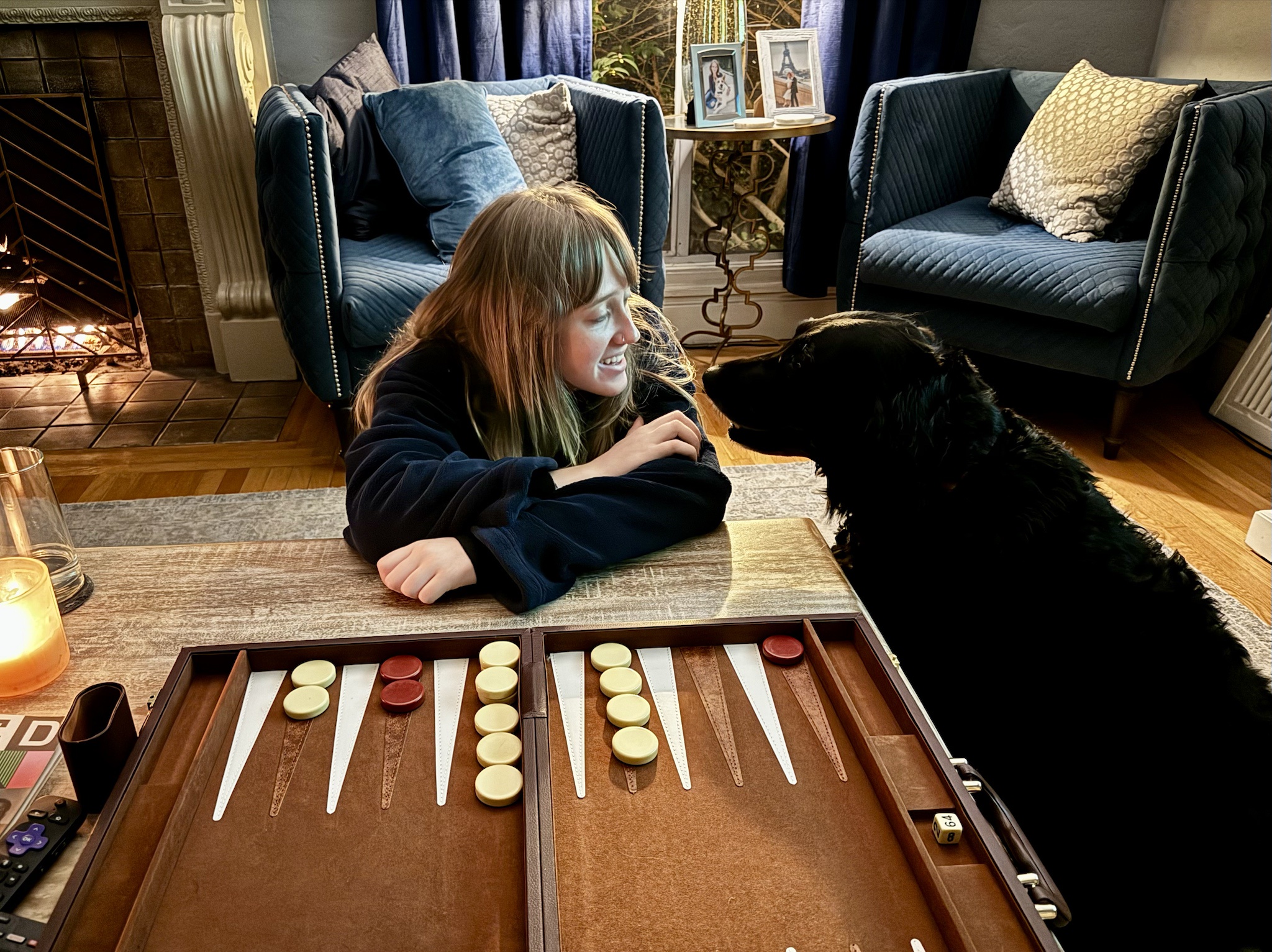 Mabel is an unbeatable backgammon opponent, rated 12 out of 10!