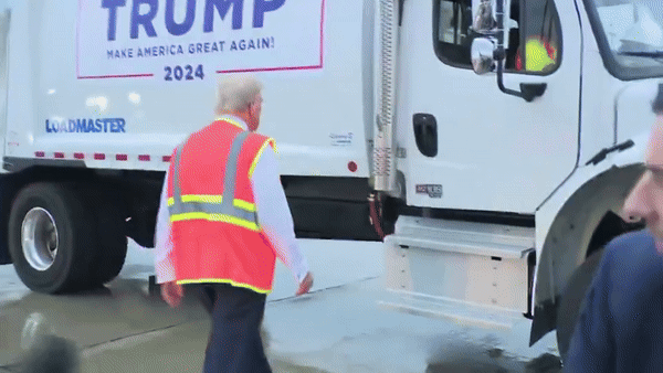 Watch Trump Trying to Climb into a Garbage Truck: A Hilarious Moment