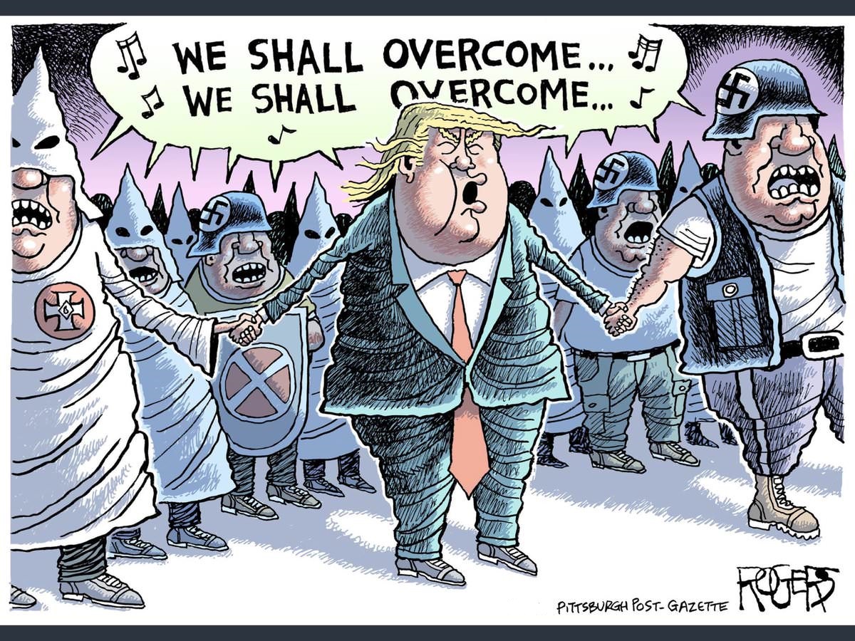 Hateful Hands Across America: A satirical take on unity.