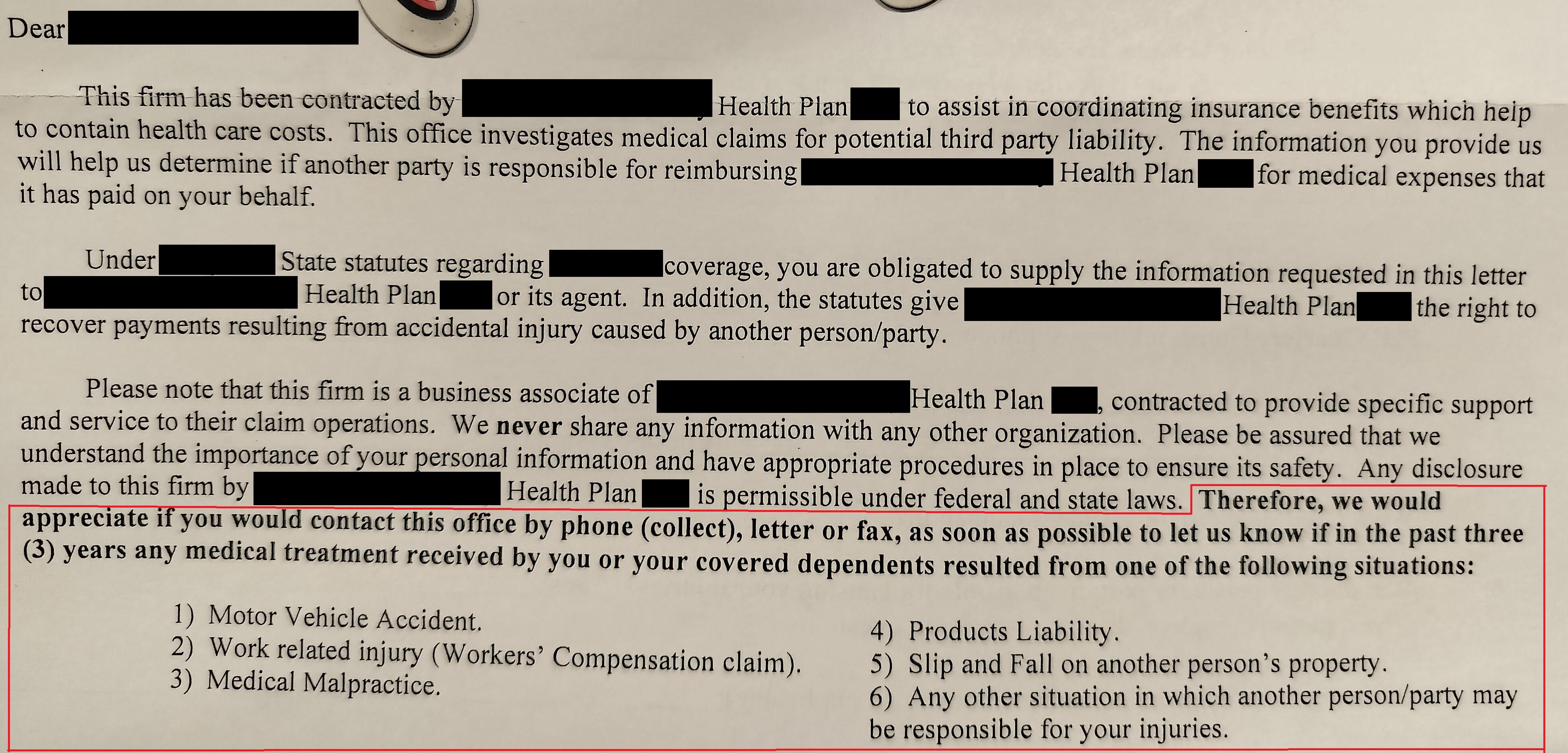 When the insurance lawyers want to sue over your medical bills...
