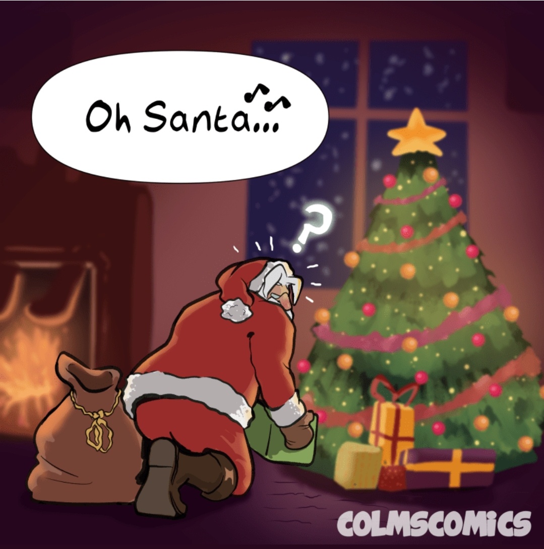 Santa's Bag Overflowing with Holiday Cheer