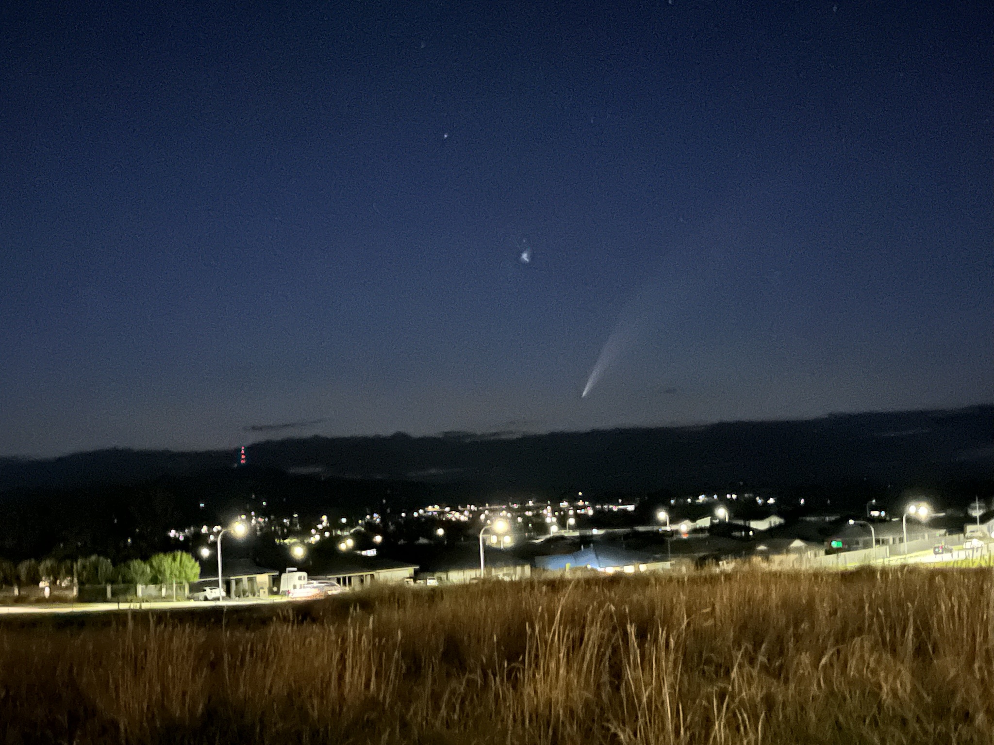 Caught the Comet Gliding Through the Australian Night Sky