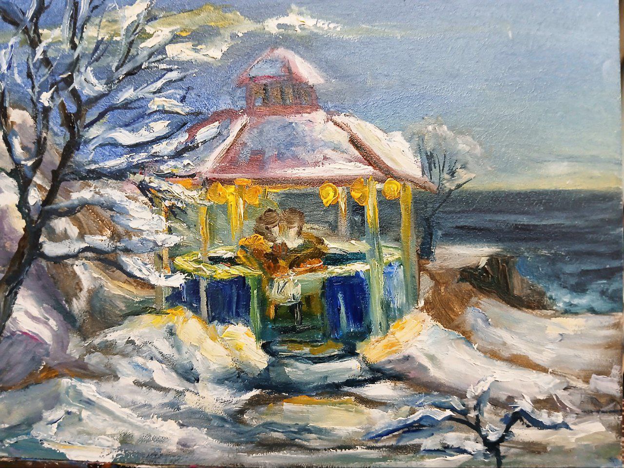 Winter Date Inspiration: My Oil Artwork for a Friend's Story