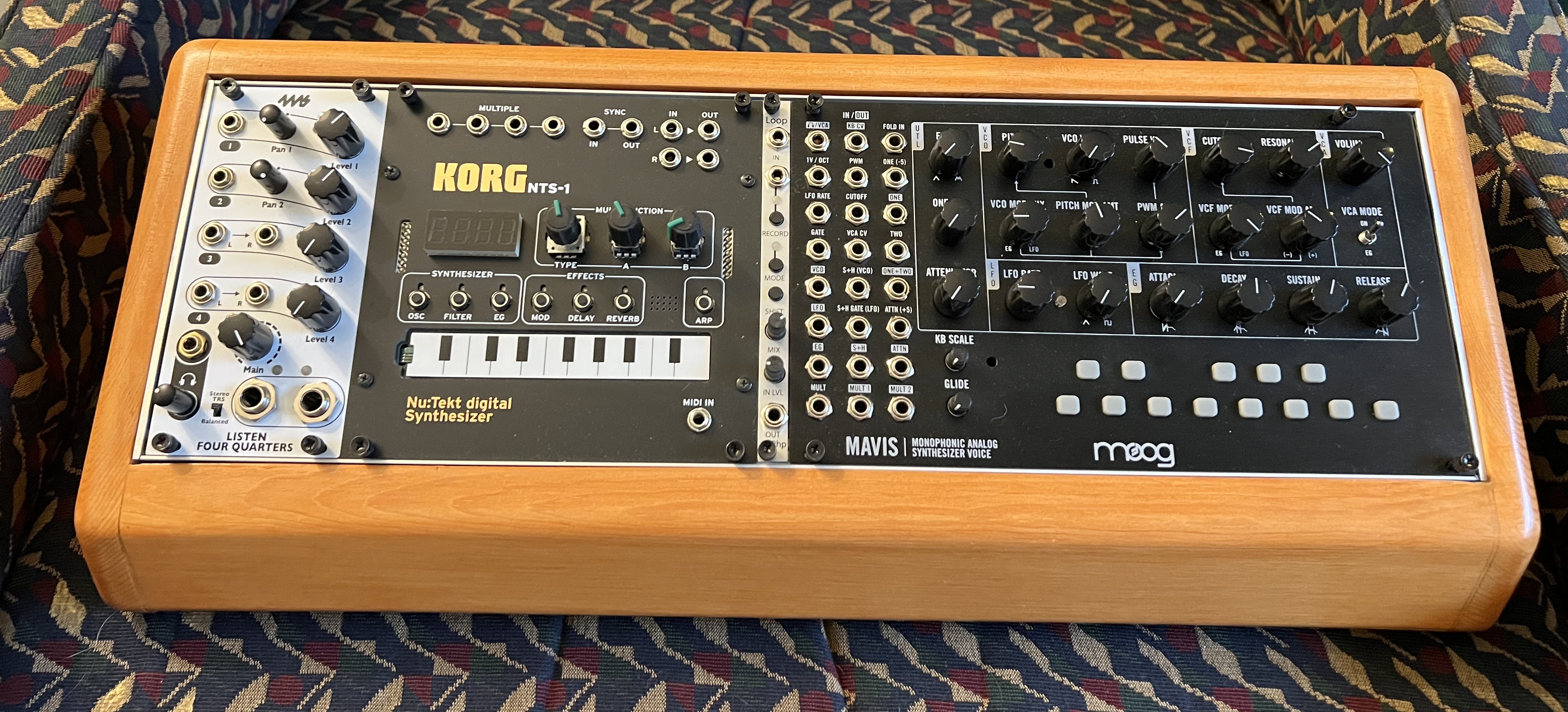 Check out PNWModular's stunning handmade 84HP case featuring the ISOGRID NTS-1 mod