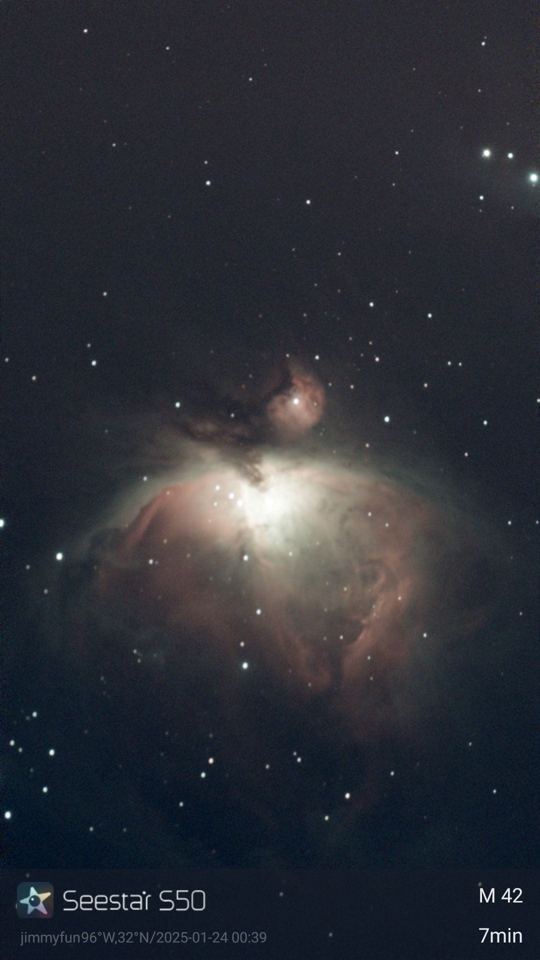 My First Astrophotograph: Capturing the Beauty of M42, the Orion Nebula