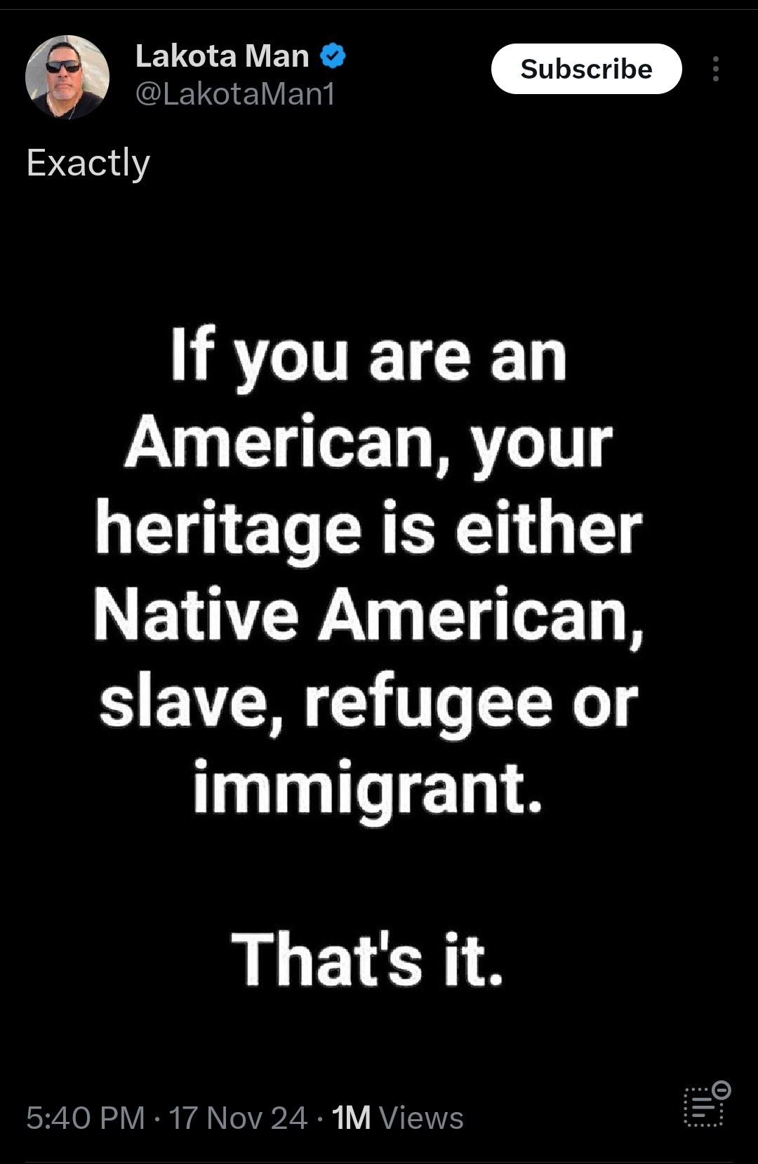 Remember, we all share immigrant roots.