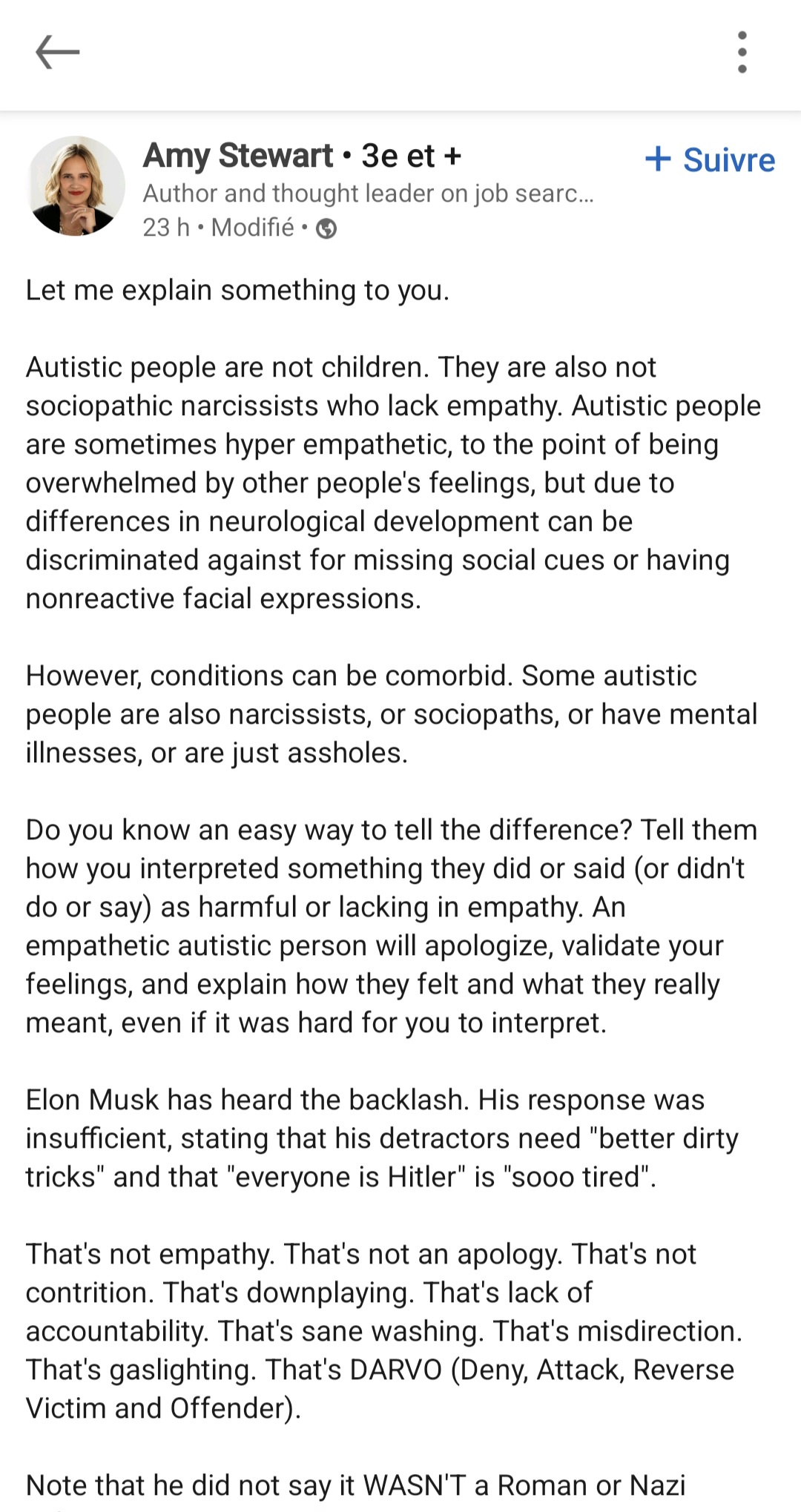 Autistic individuals are not just kids