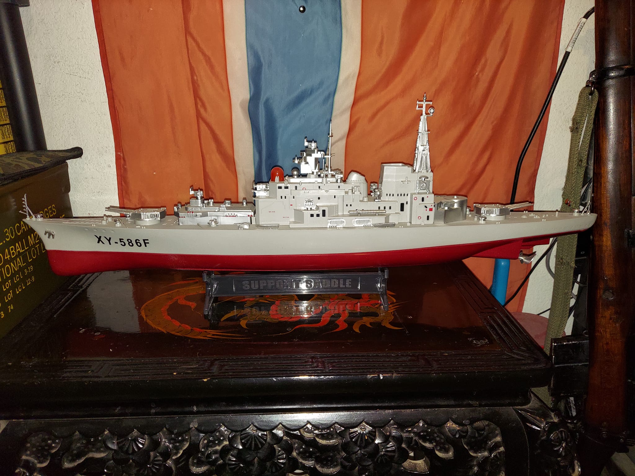 Successfully Assembled Model Warship Kit