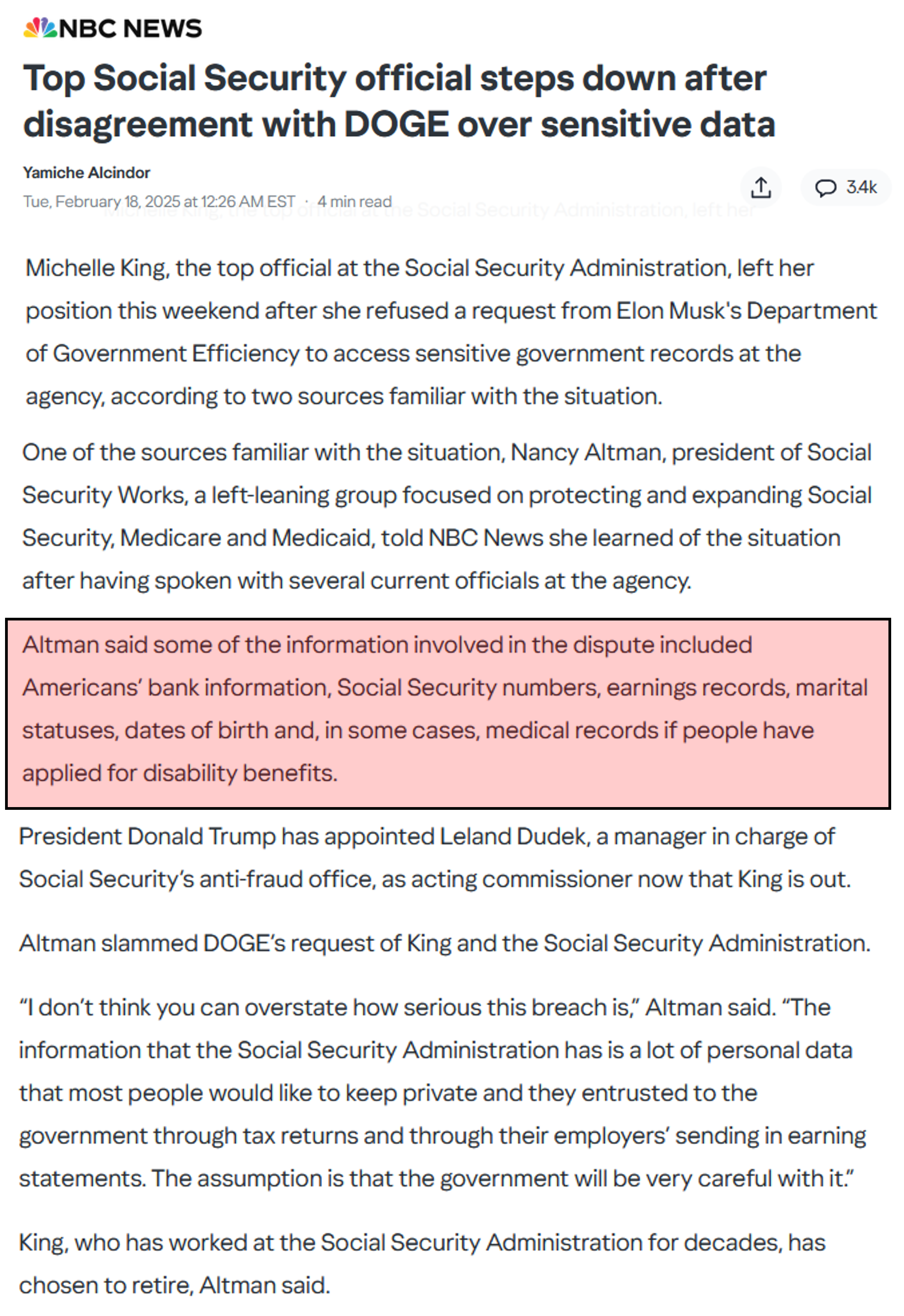 Breaking News: Head of Social Security Administration Resigns