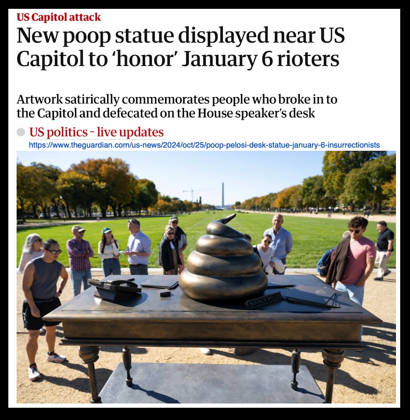A Poop Statue Commemorating the January 6 Rioters