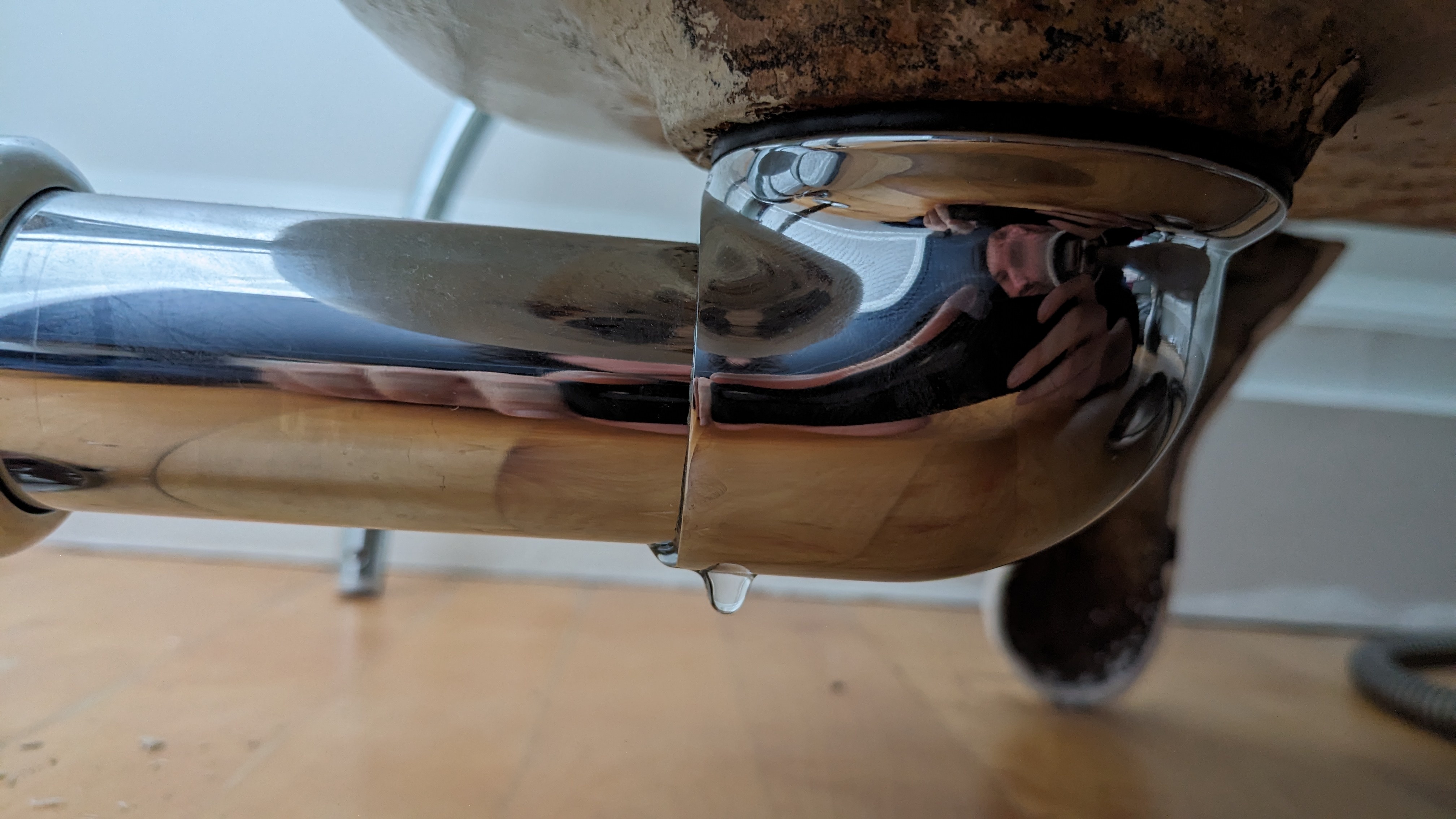Leak Alert in the Brass Drain Pipe