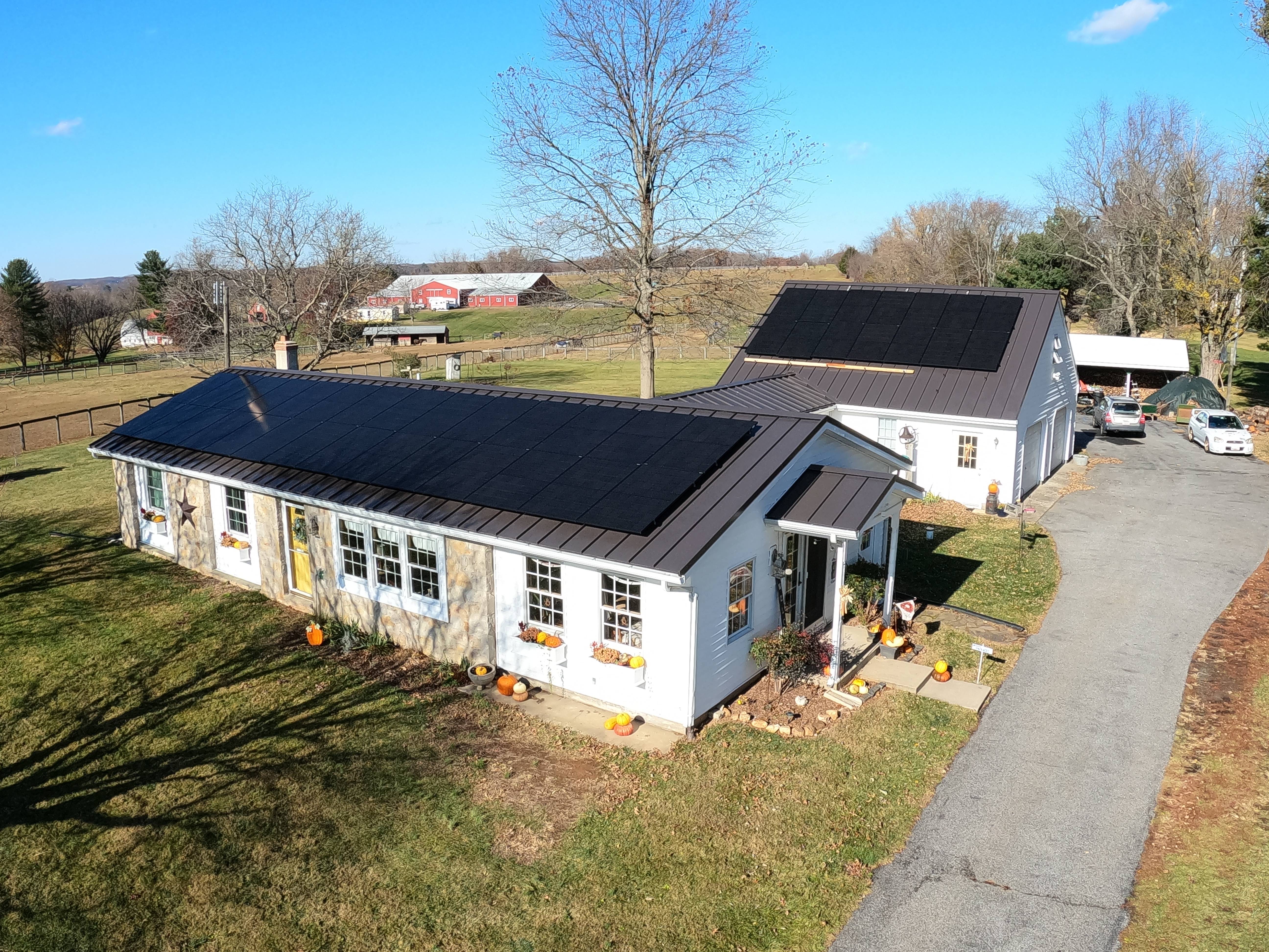 Solar panel installation in action