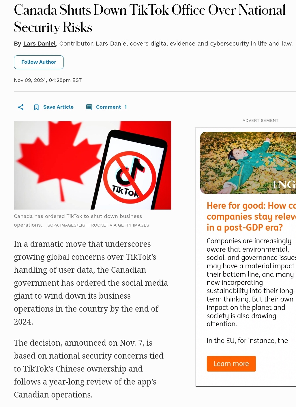 Canada takes a stand: Shutting down TikTok for national security!