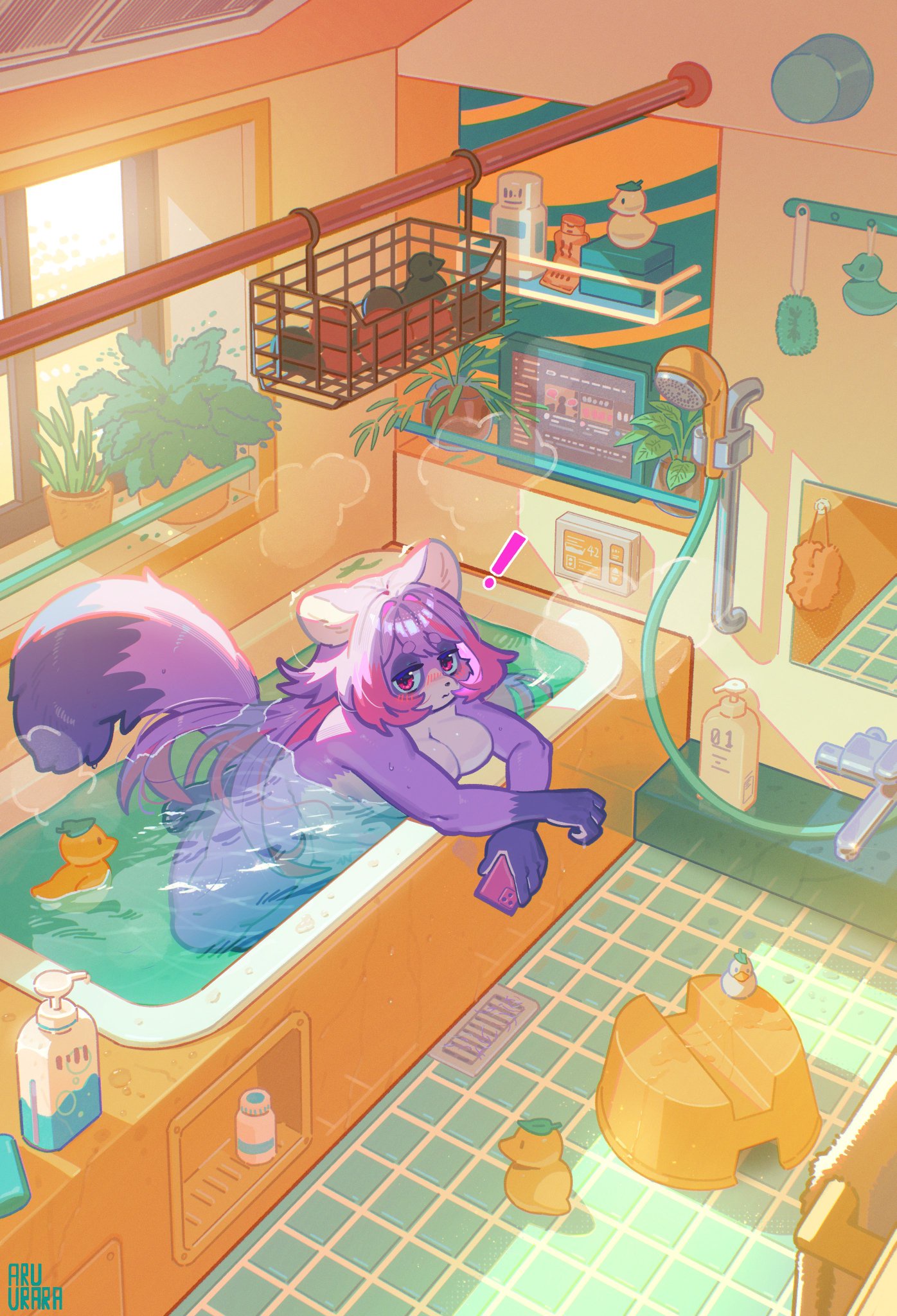 It's bath time! Get ready for some splashes!