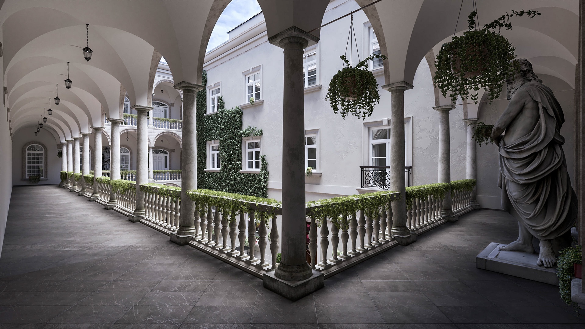 Charming Italian Courtyard in Lviv, Ukraine