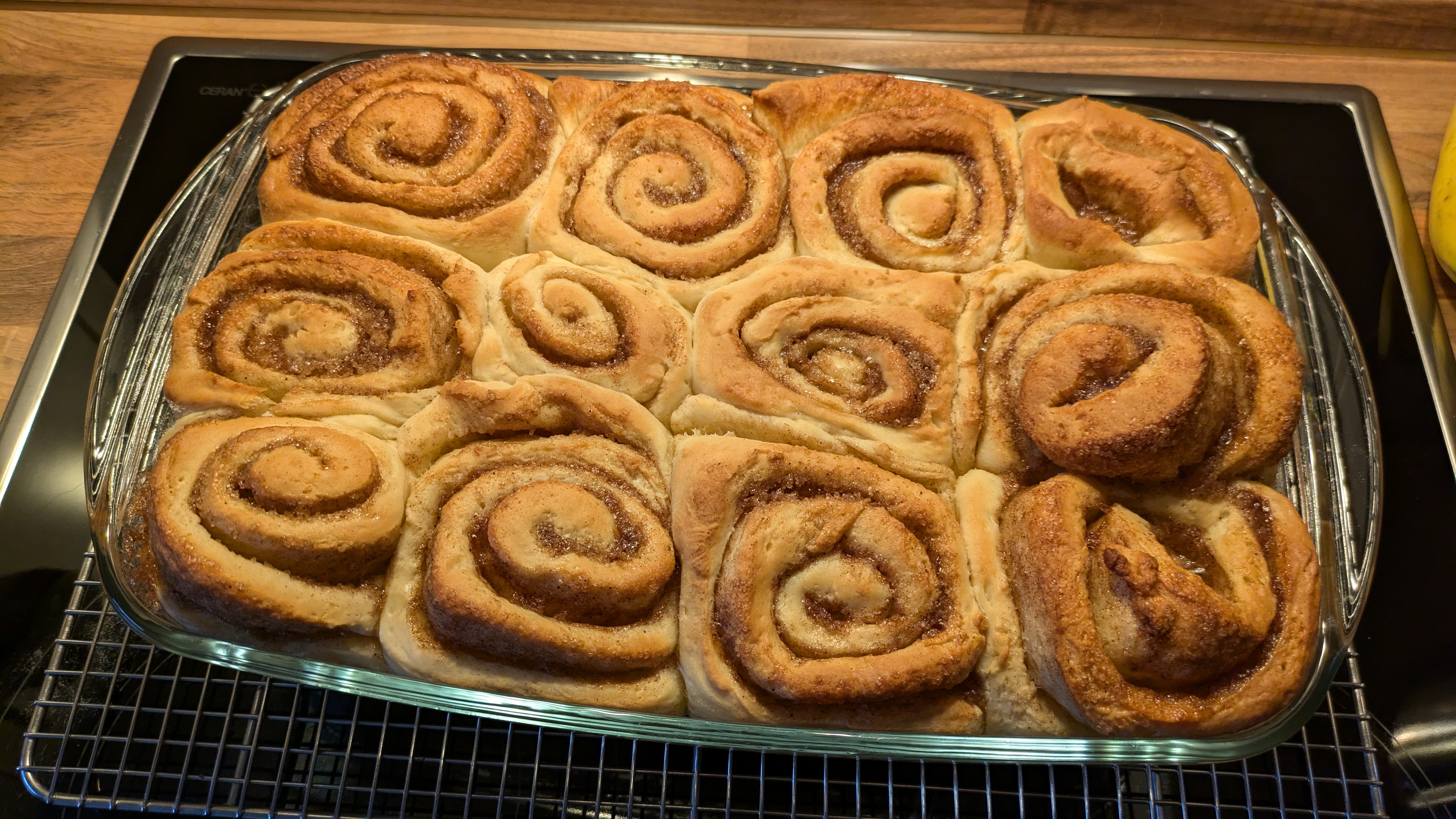 Indulging in cinnamon rolls for Cakeday celebration