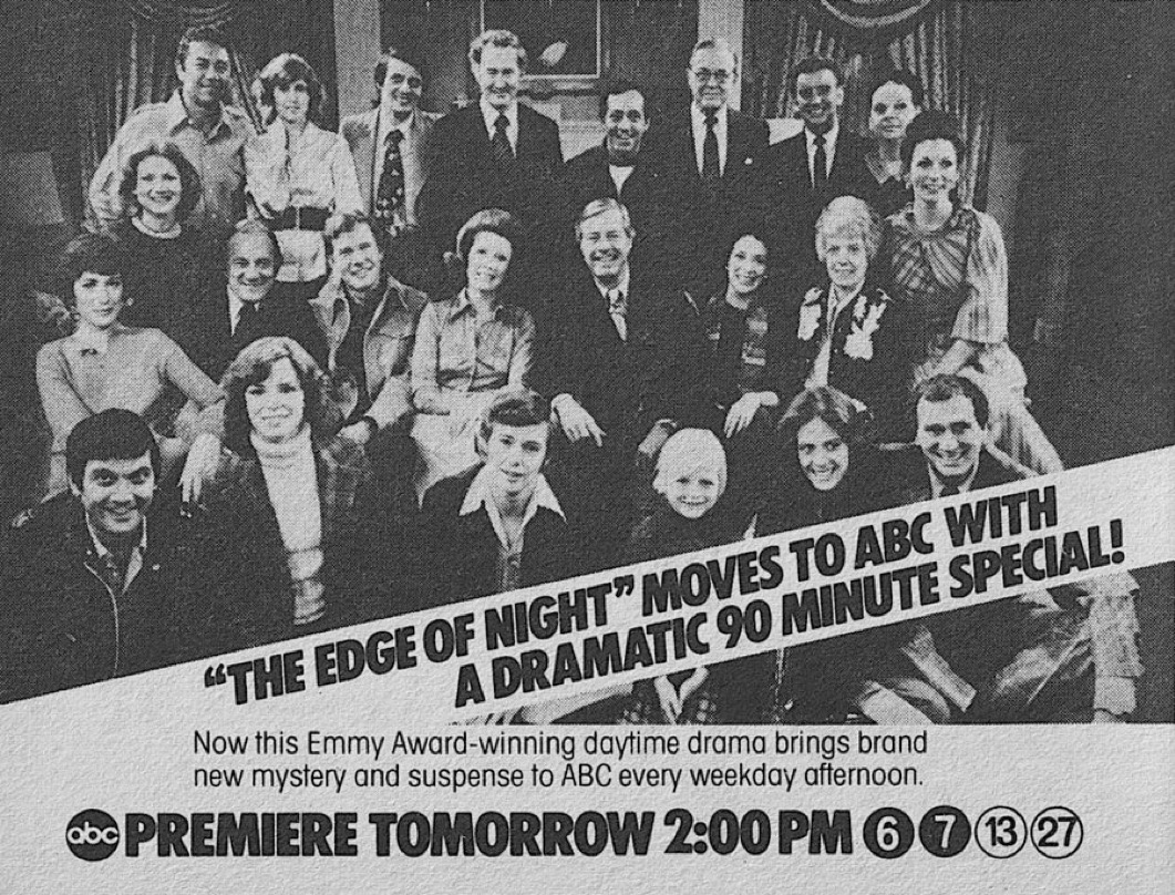 Flashback to December 1, 1975: 'The Edge of Night' makes its move to ABC!