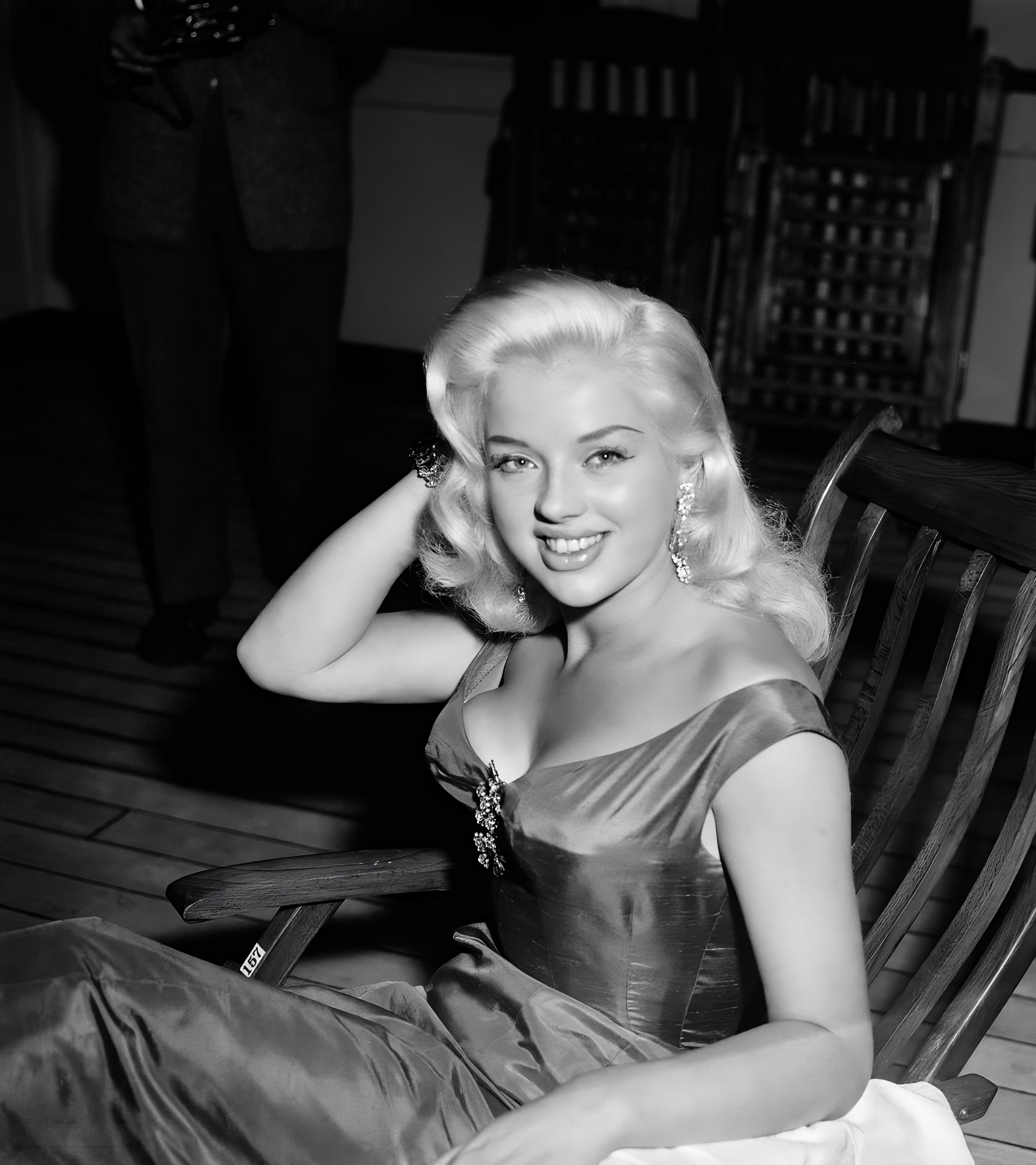 A Glimpse of Glamour: Diana Dors Relaxing on the RMS Queen Elizabeth, June 23, 1956