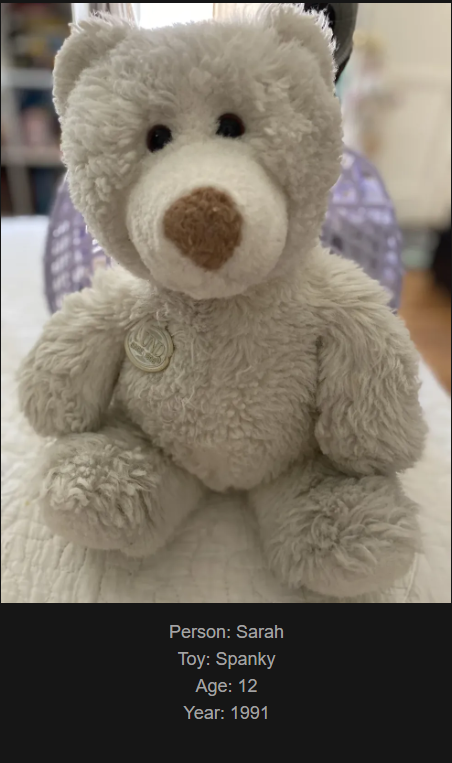 Day 766 - Join Me on My Journey at www.saidtheskinhorse.com, Celebrating Childhood Toys! Meet Spanky, Our Latest Addition!