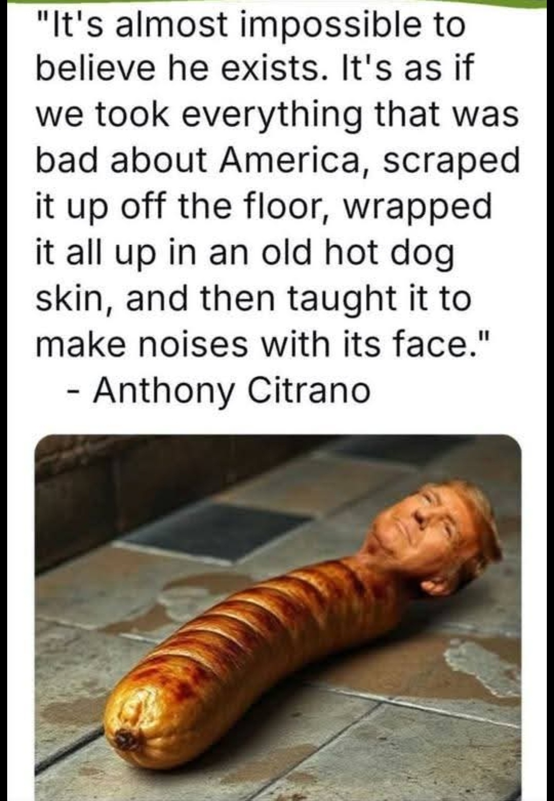 Will 'Old Hotdog Skin' Become the Future's Nickname for This Administration?