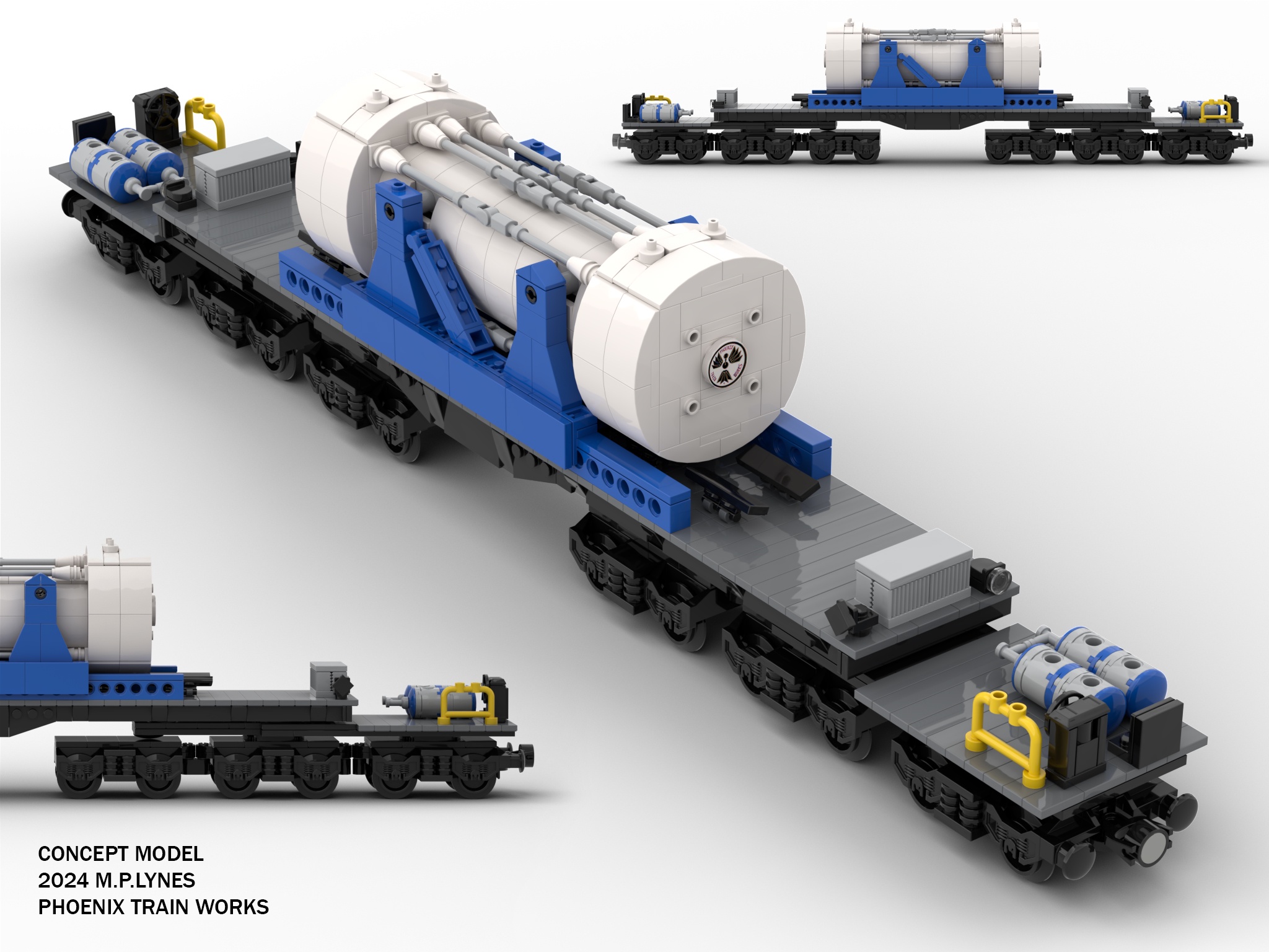 Innovative U.S. Style Nuclear Flask Transport by Phoenix Train Works