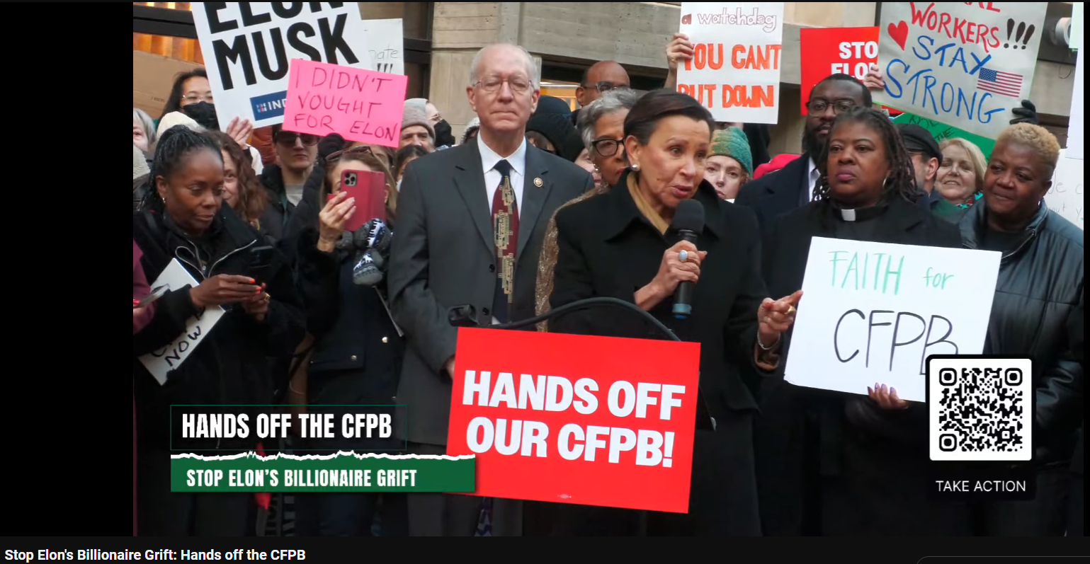 Rallying for Change: Outside the CFPB on February 10, 2025