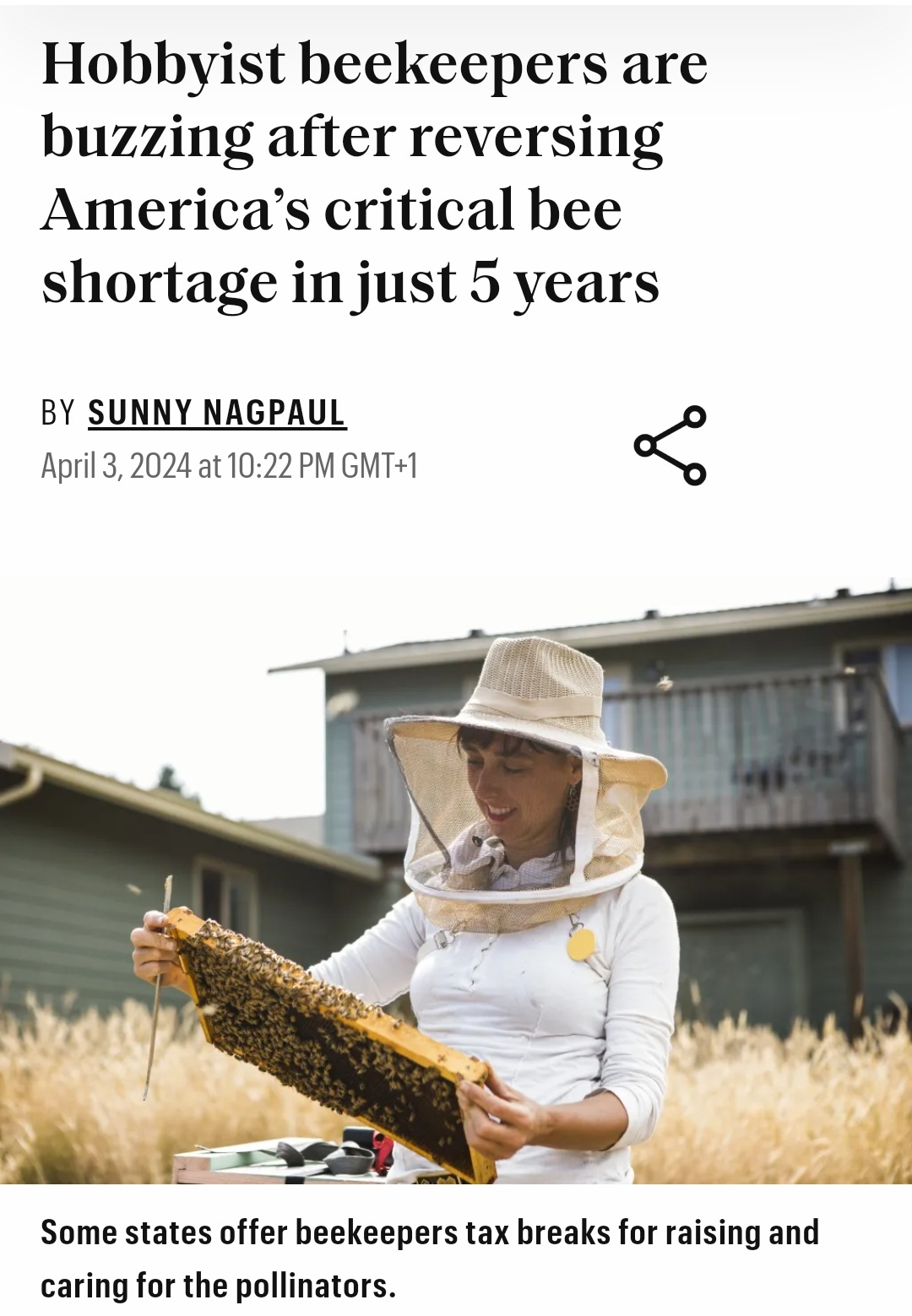 Here's a little piece of good news.