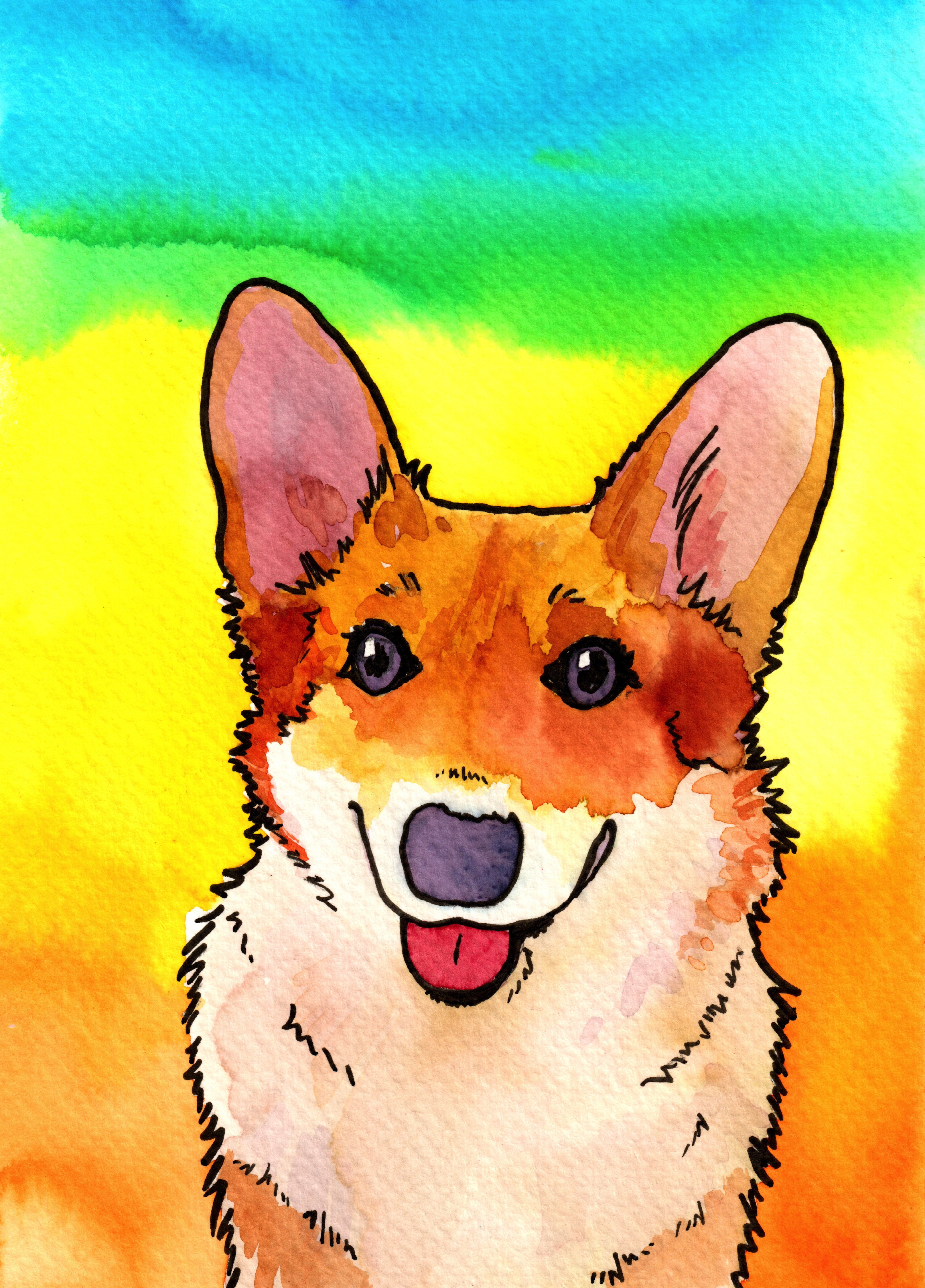 Meet Cookie: My Daily Corgi Painting Adventure!