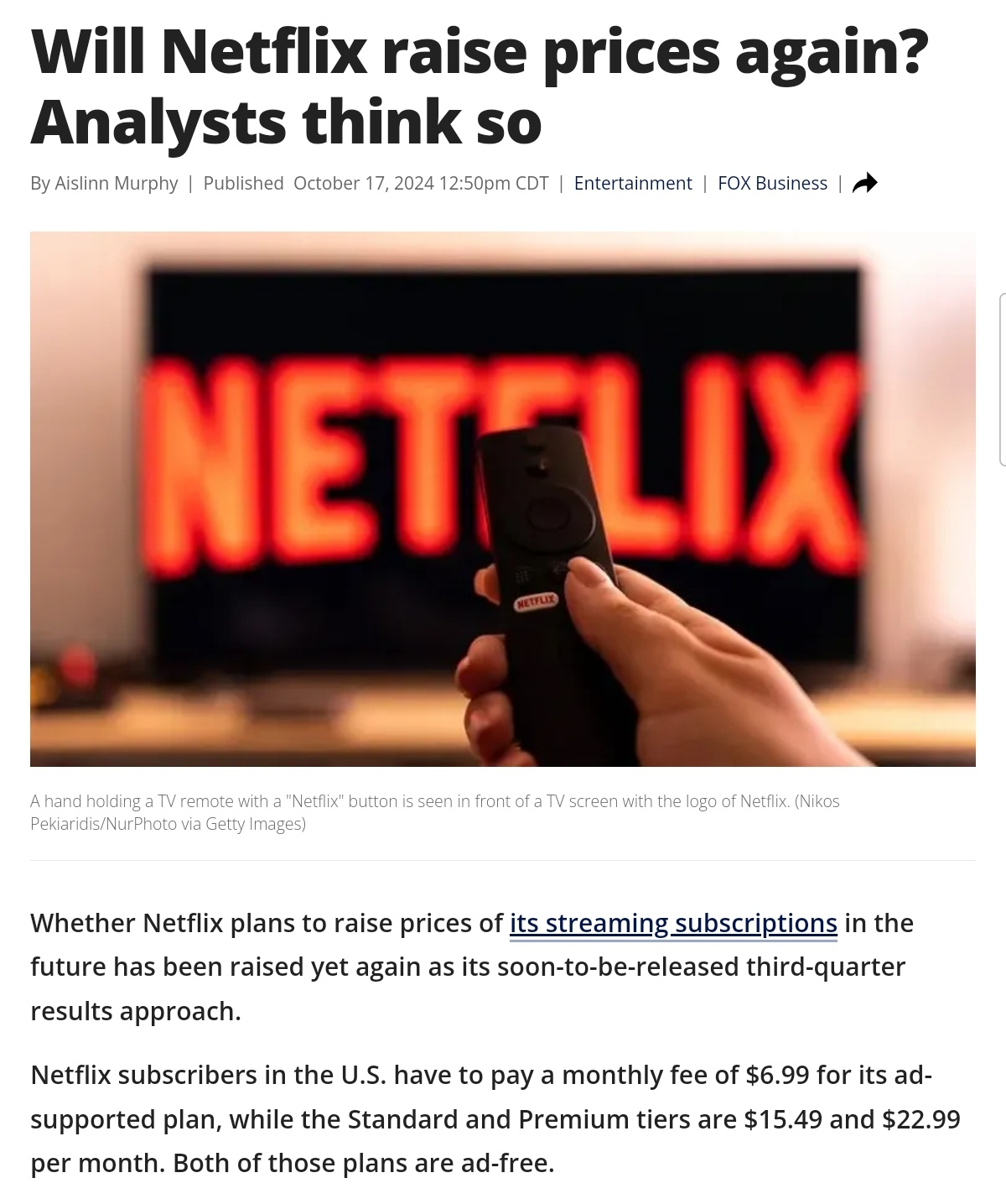 Will Netflix Prices Go Up Again? Experts Weigh In