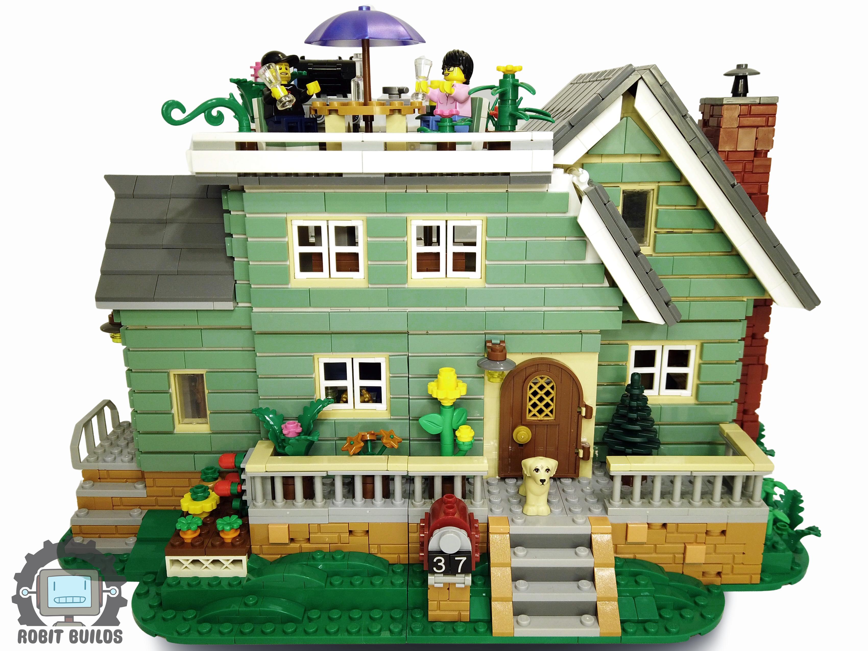 My LEGO creation: A suburban house masterpiece.