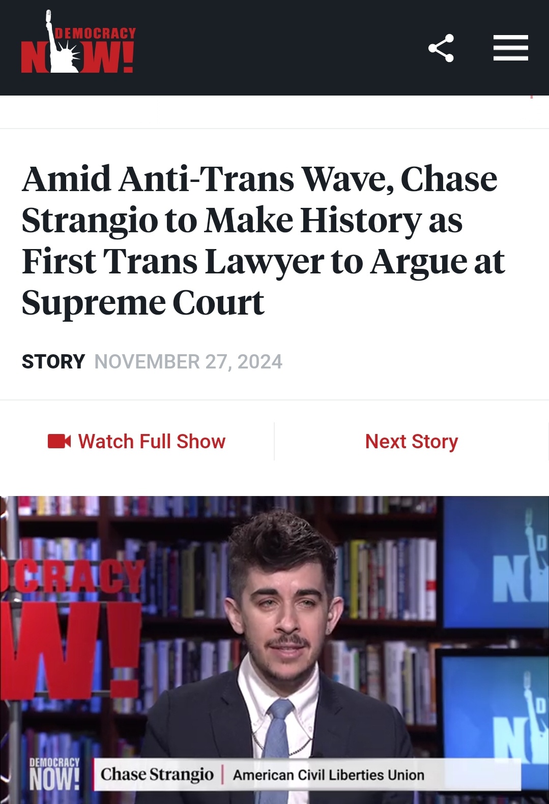 Chase Strangio: Breaking Barriers in the Supreme Court