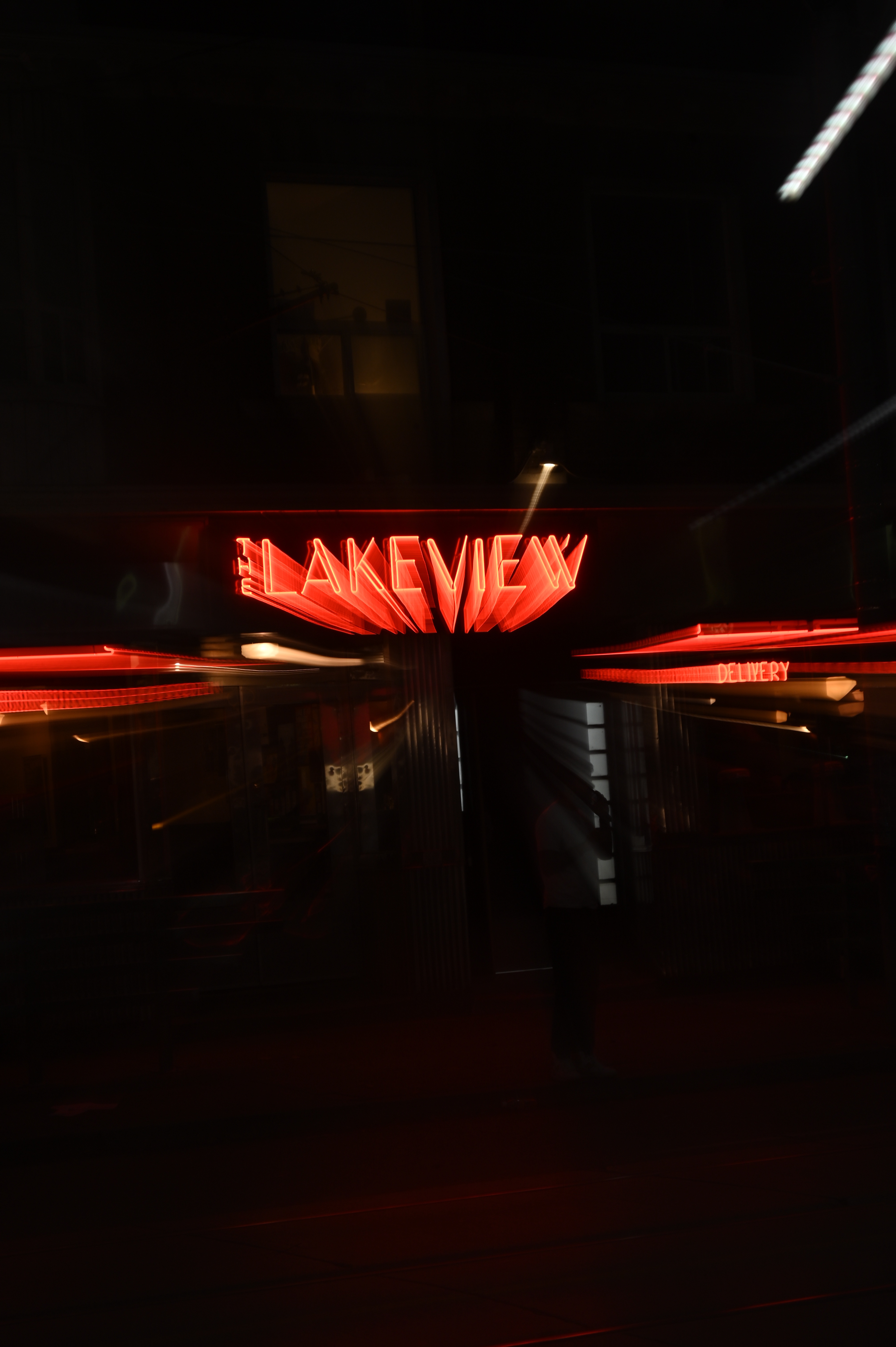 A vibrant glimpse of Toronto's neon lights.