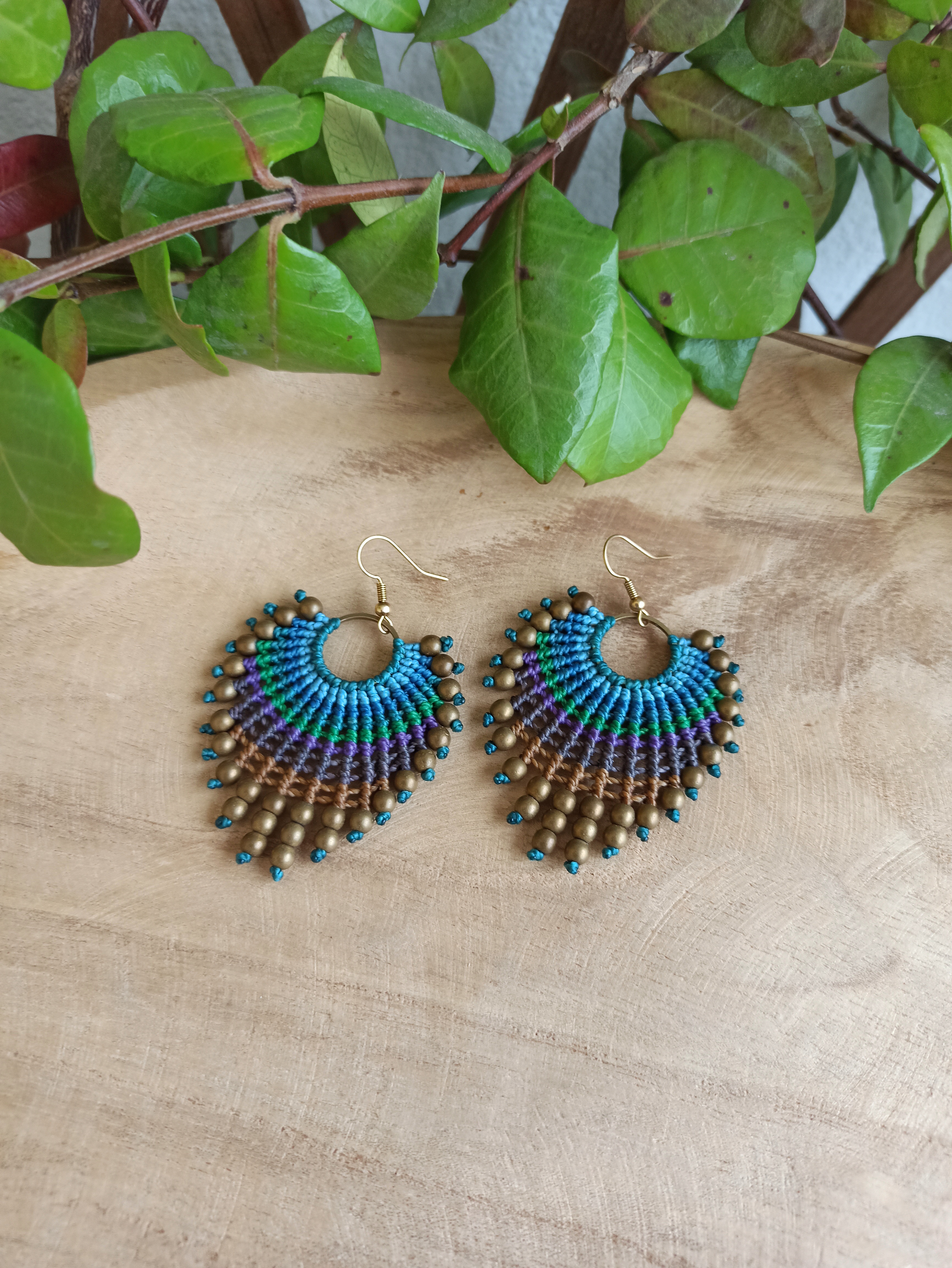 Check Out My Handmade Peacock Feather Earrings!