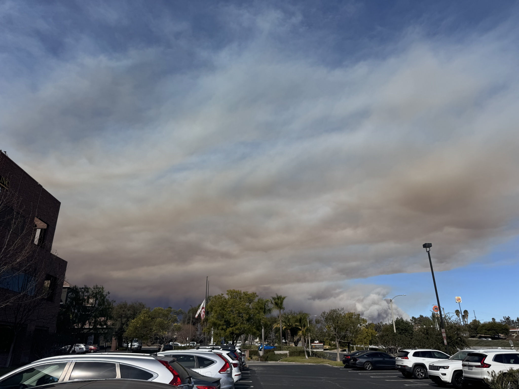 A Dramatic View of the Hughes Fire Smoke Plume from Stevenson Ranch