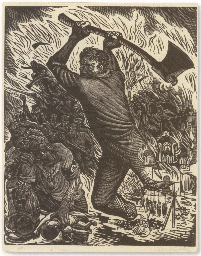 Exploring 'La Venganza del Pueblo': A Powerful Linocut by Leopoldo Méndez from 1942