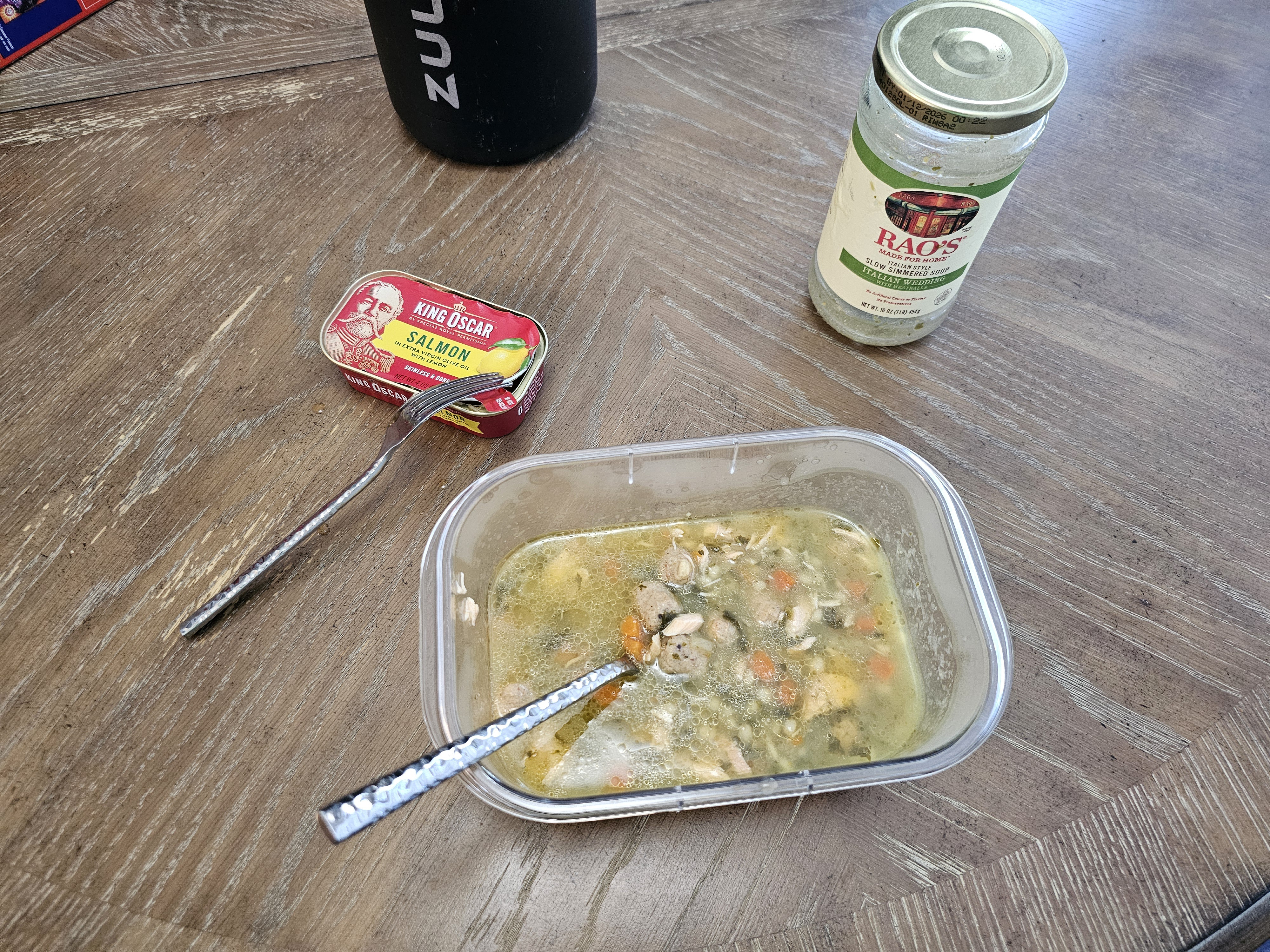 Delicious Soup Paired with Salmon