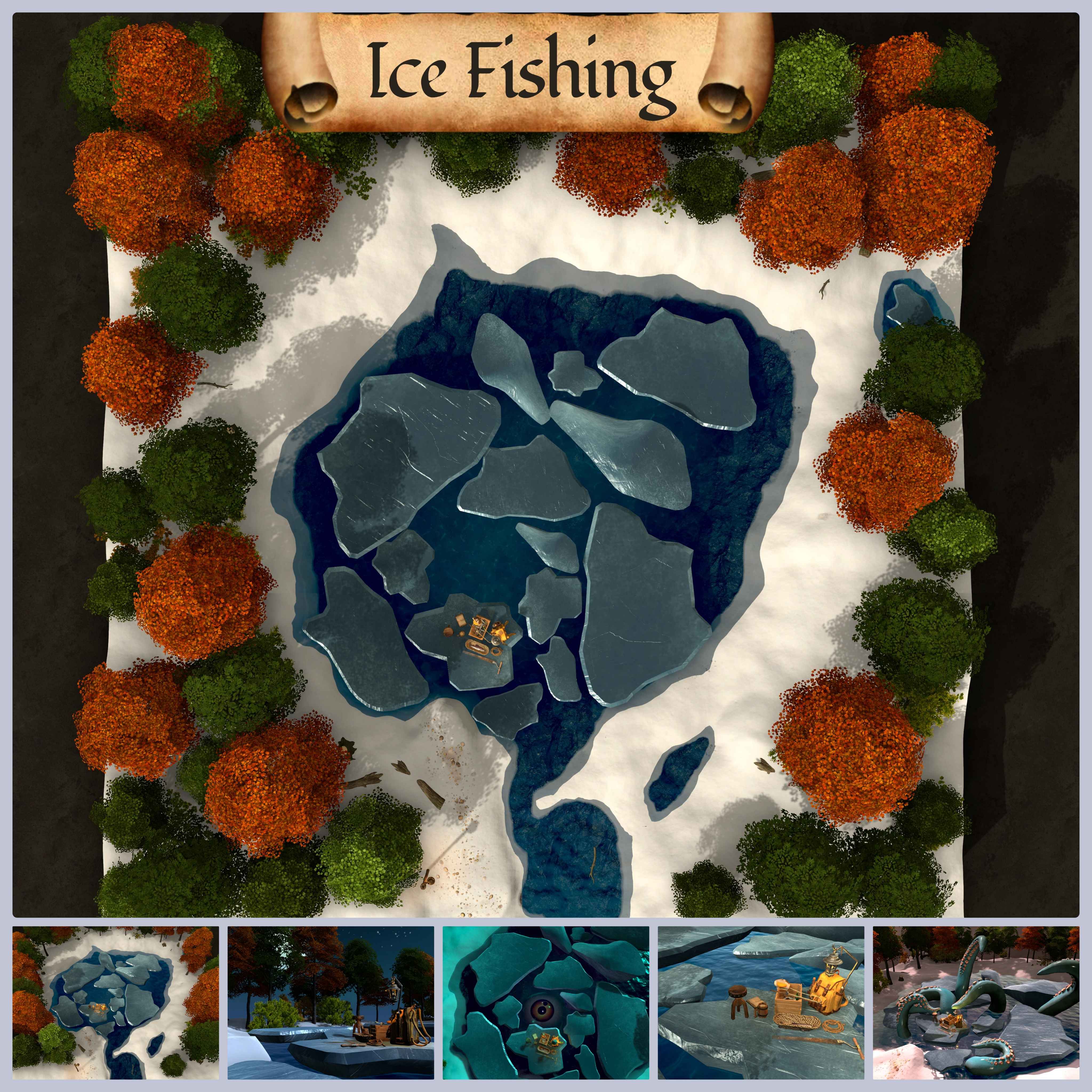 Ice Fishing Adventures: Free DnD and TTRPG Maps Await!