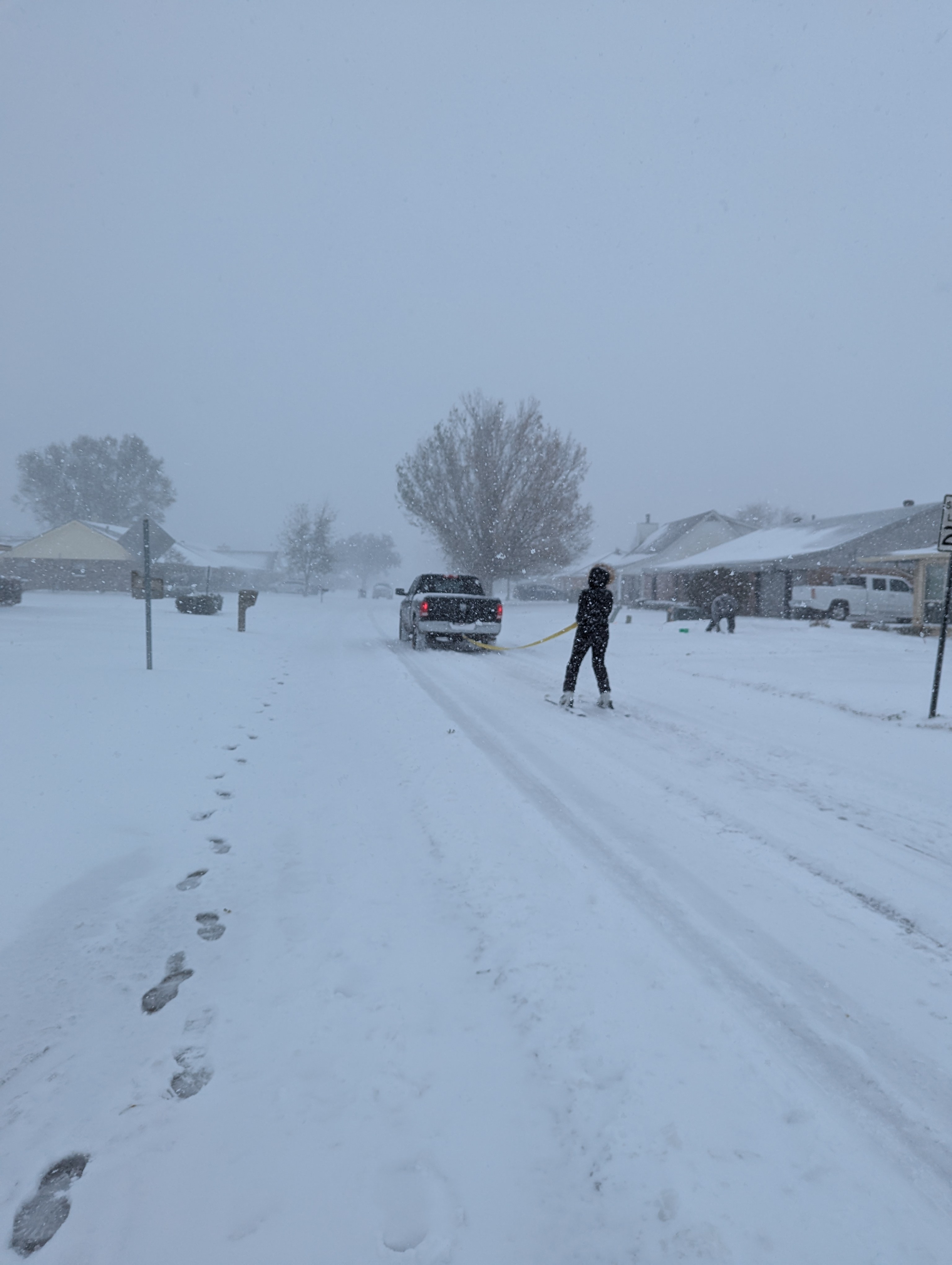 Just an 8-Inch Dusting 20 Minutes North of the Gulf Coast