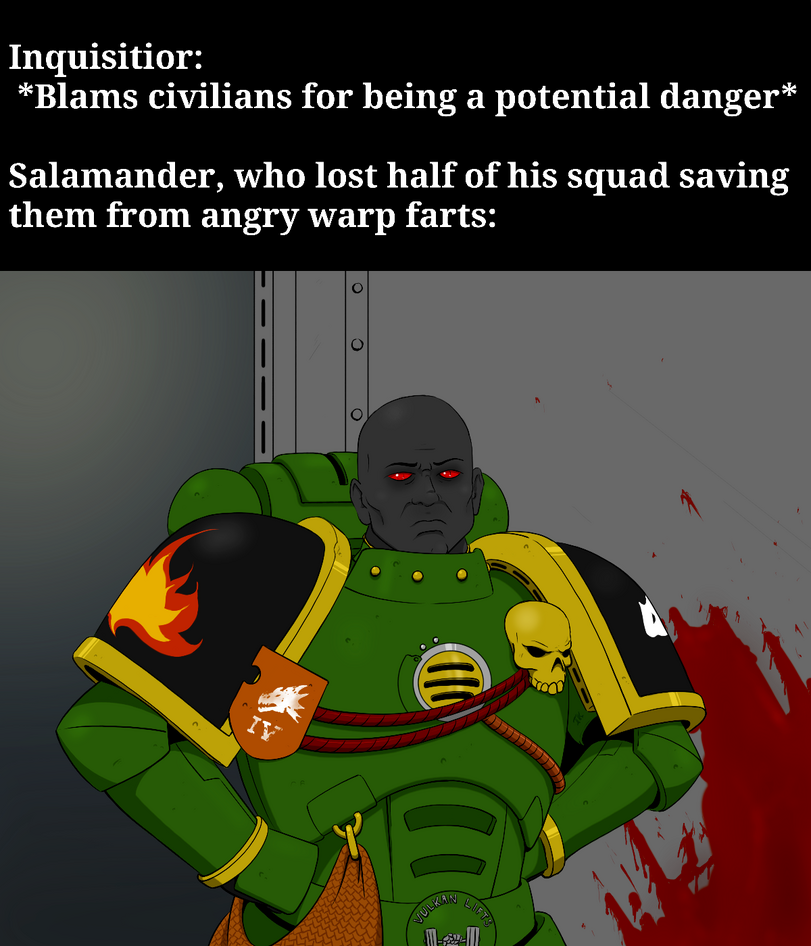 Exploring the universe of Warhammer 40k with Salamanders comics and memes