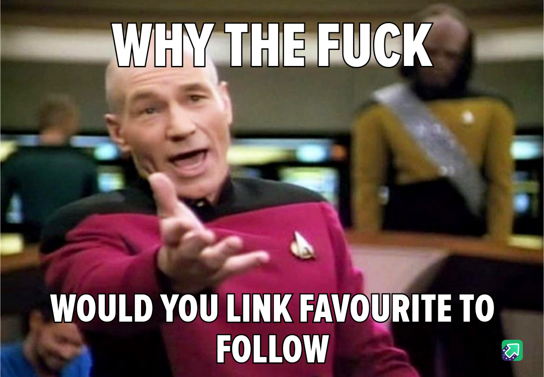 Just because I want to save a meme doesn't mean I want to follow the poster.