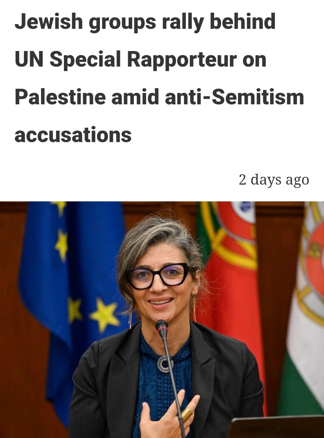 30 Jewish Organizations Unite: Standing with UN Human Rights Rapporteur Francesca Albanese