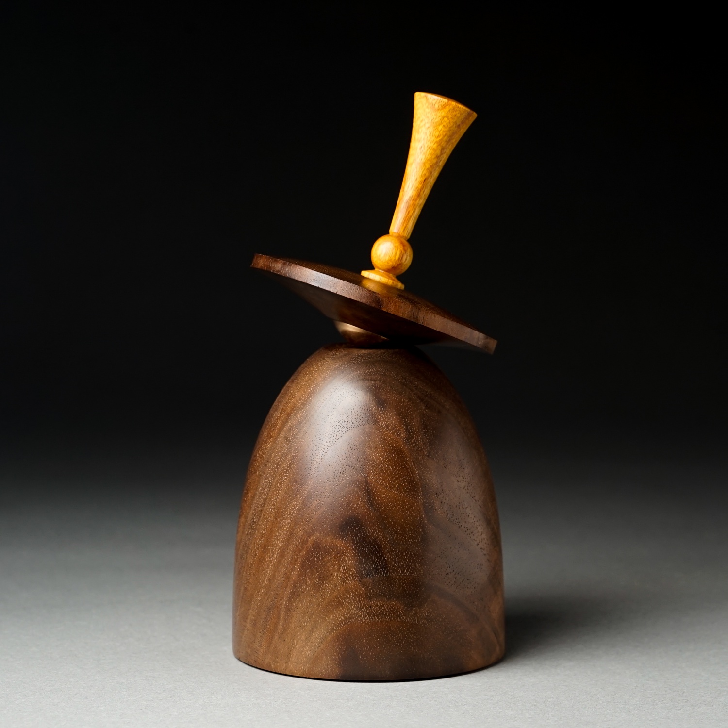 A beautifully crafted box made from Walnut and Canarywood