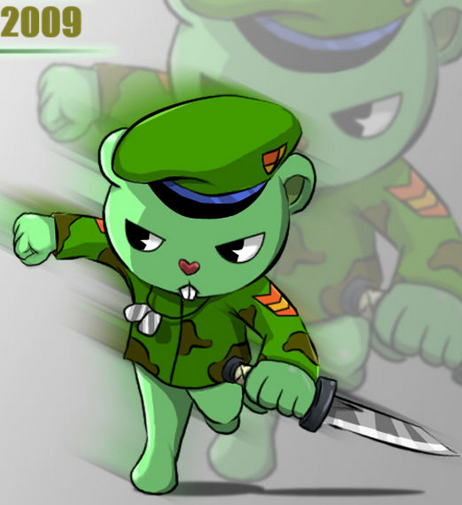 Flippy from Happy Tree Friends: A Quirky Character