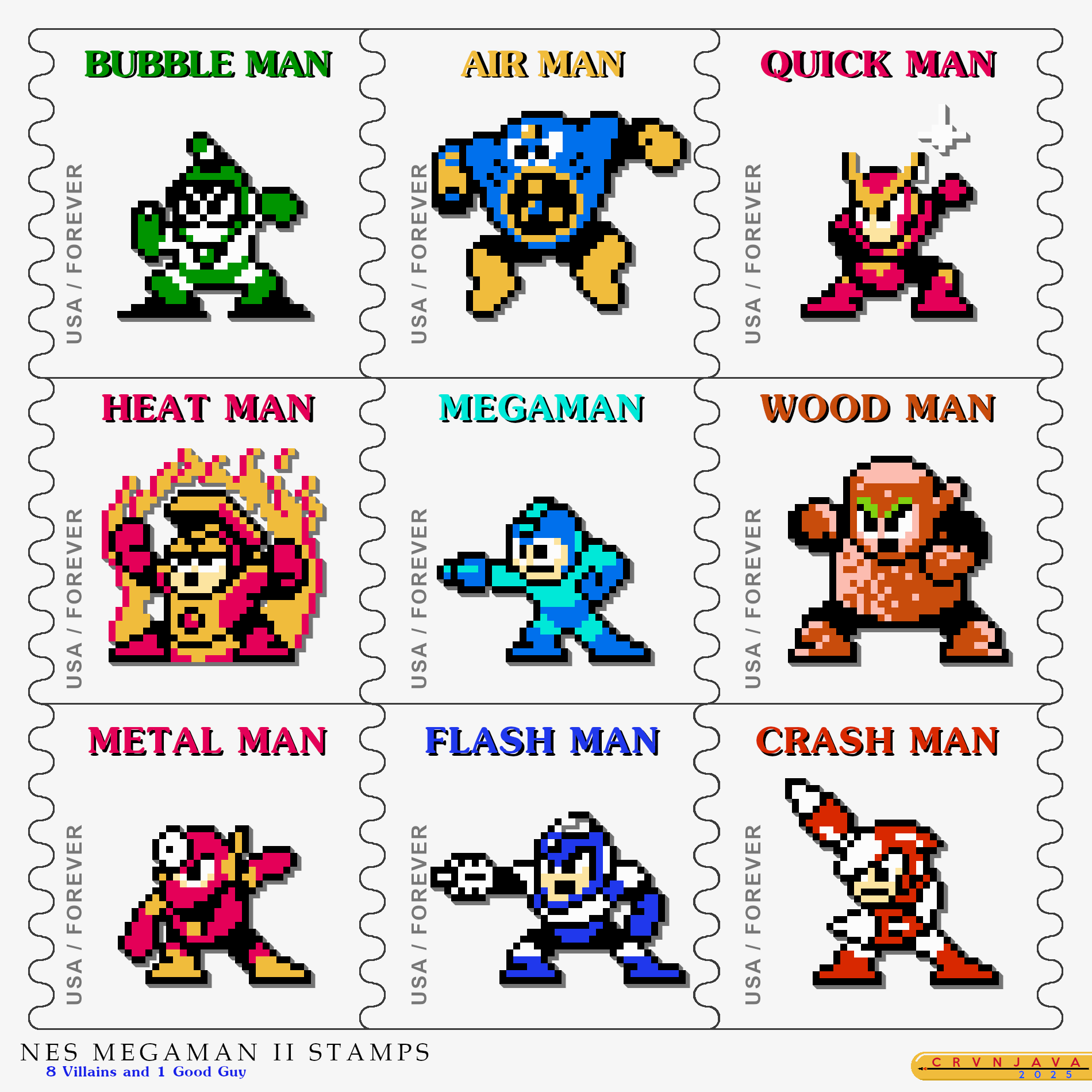 Collectible Mega Man II Stamps: A Retro Treasure