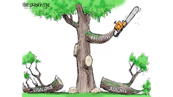 Mike Luckovich's Insightful Take on Branch Removal - 02/12