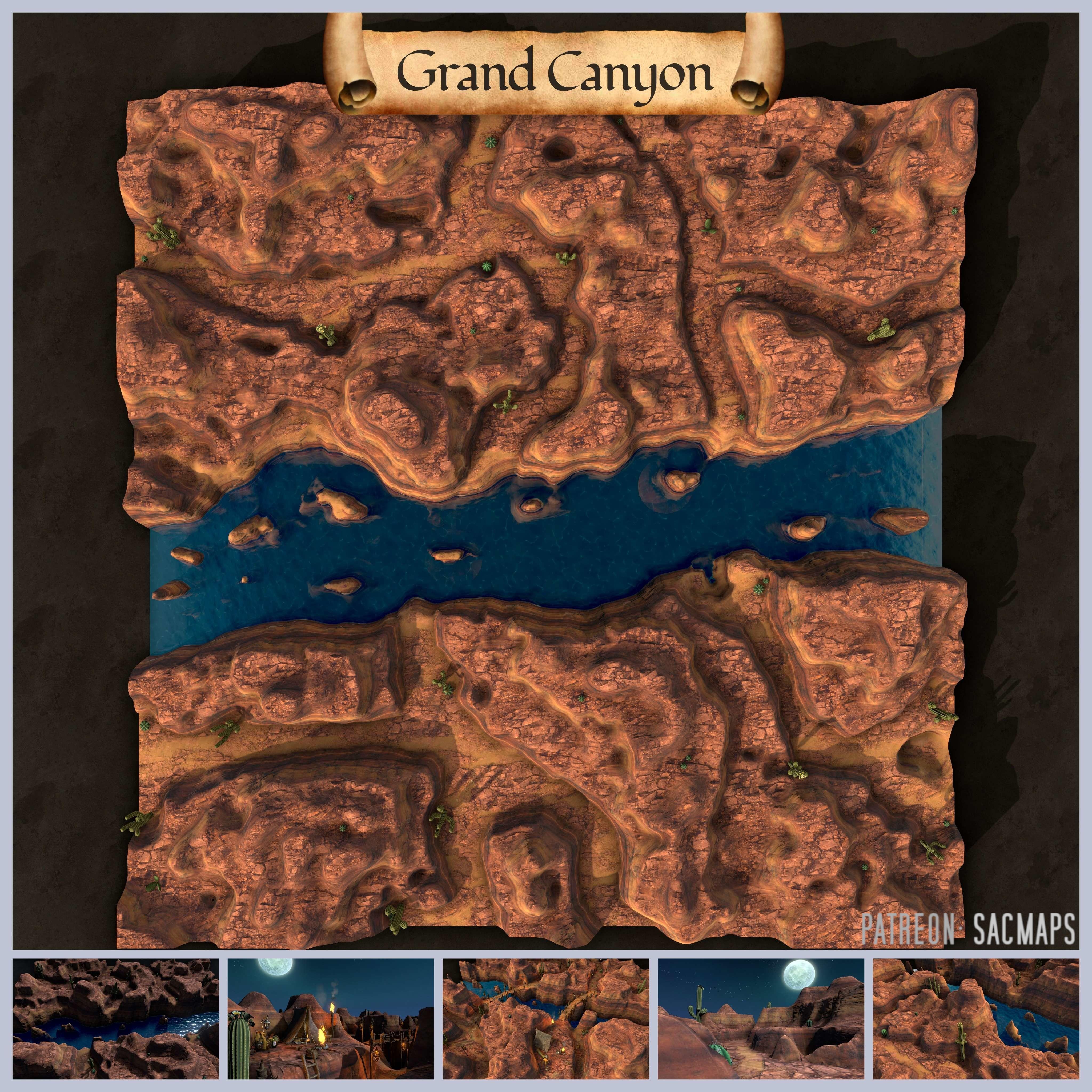 Explore the Grand Canyon with Free DnD and TTRPG Maps