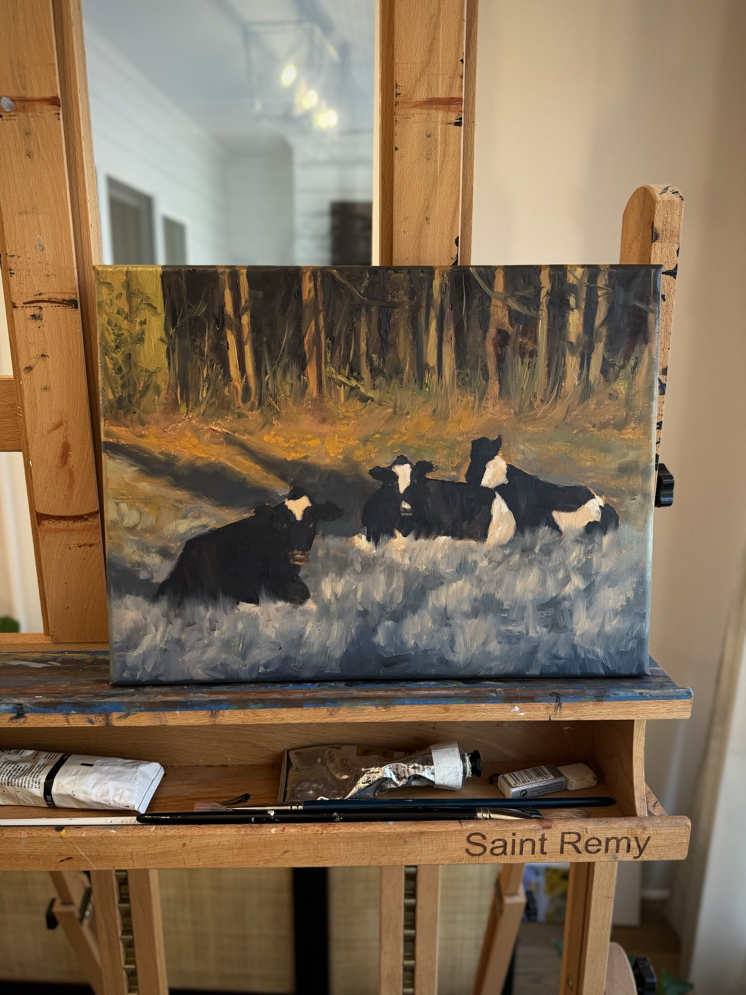 I've finally completed my masterpiece: the cow painting!