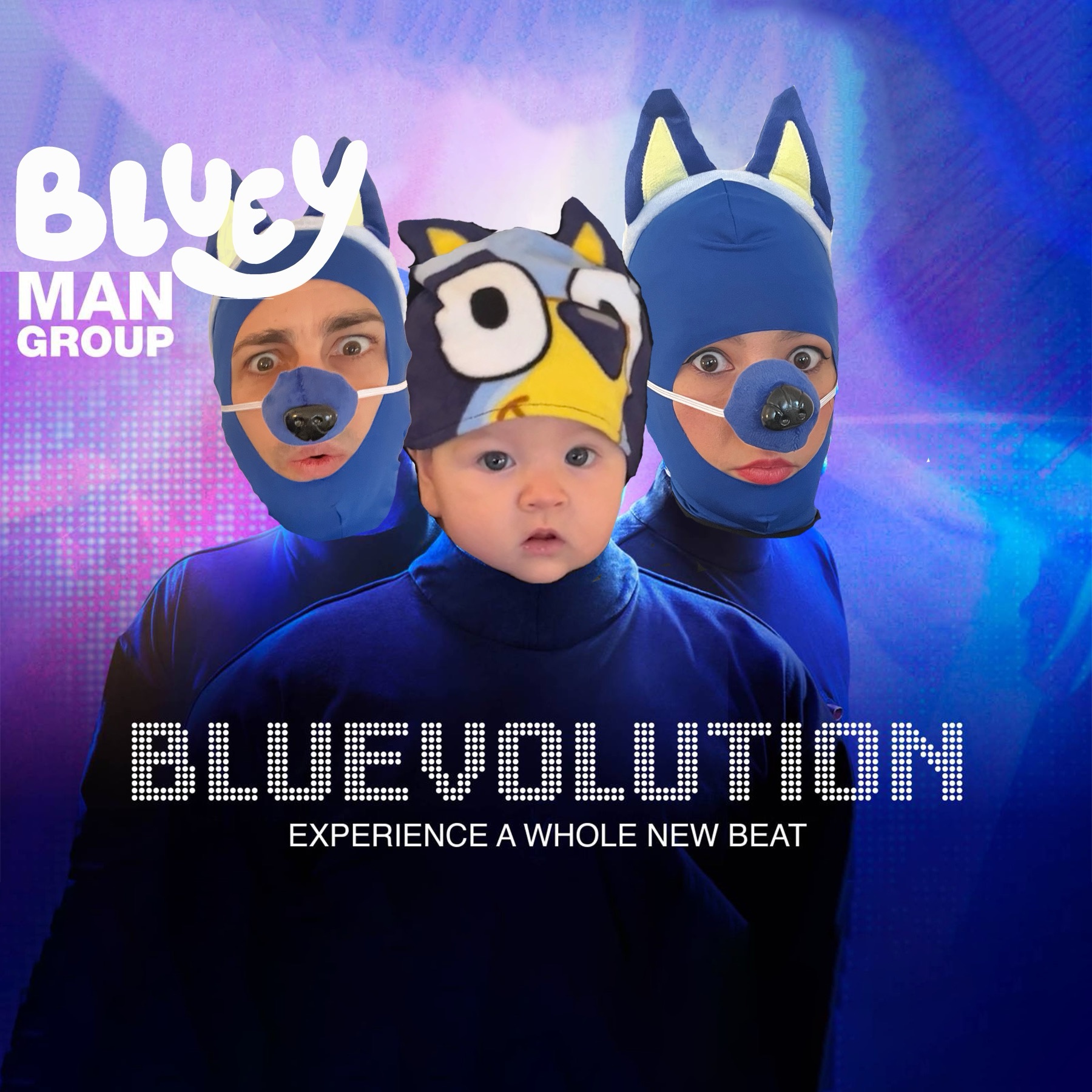 The Bluey Man Group is here to entertain!