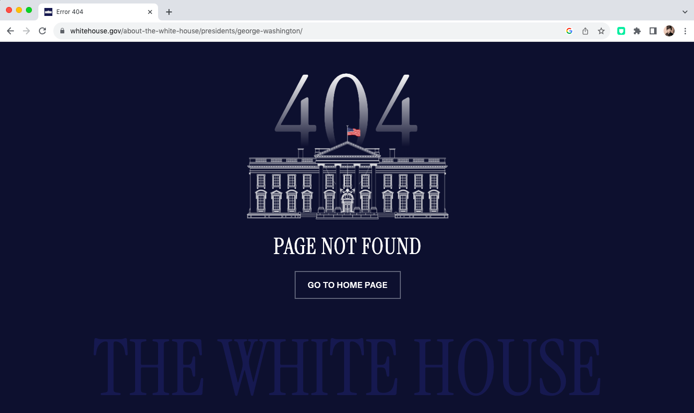 Just one day in, and he's wiped all previous presidents from the White House website.